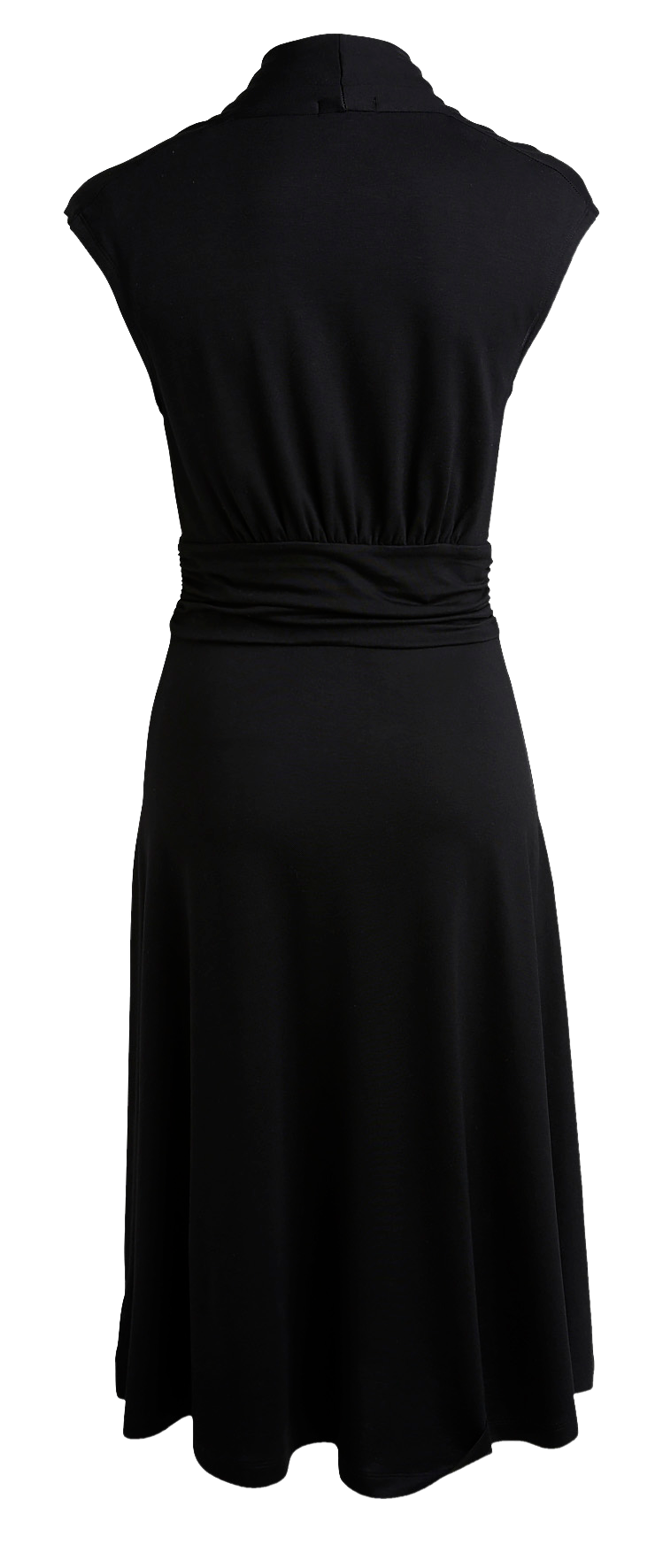 black jersey wrap dress