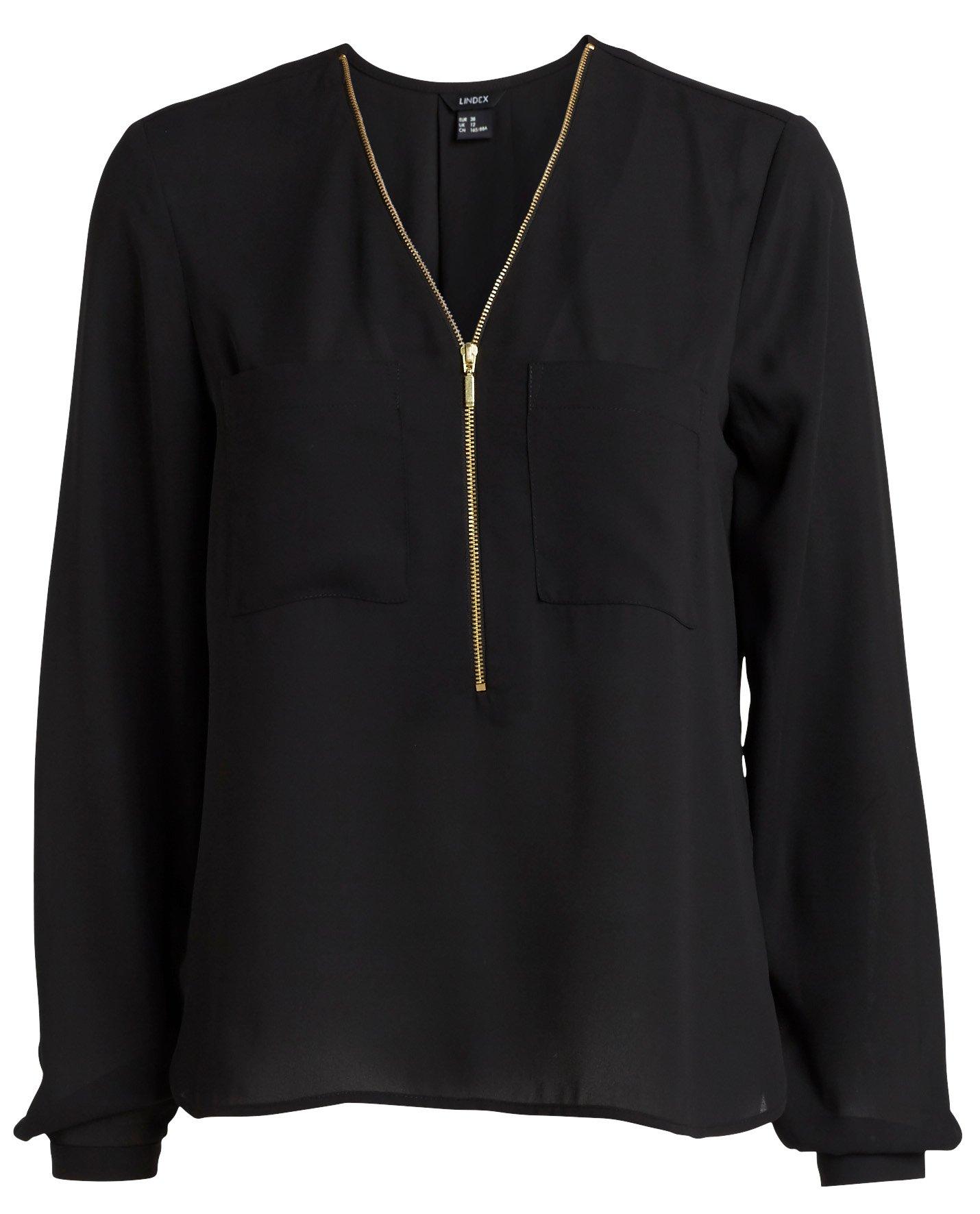 Blus med dragkedja
