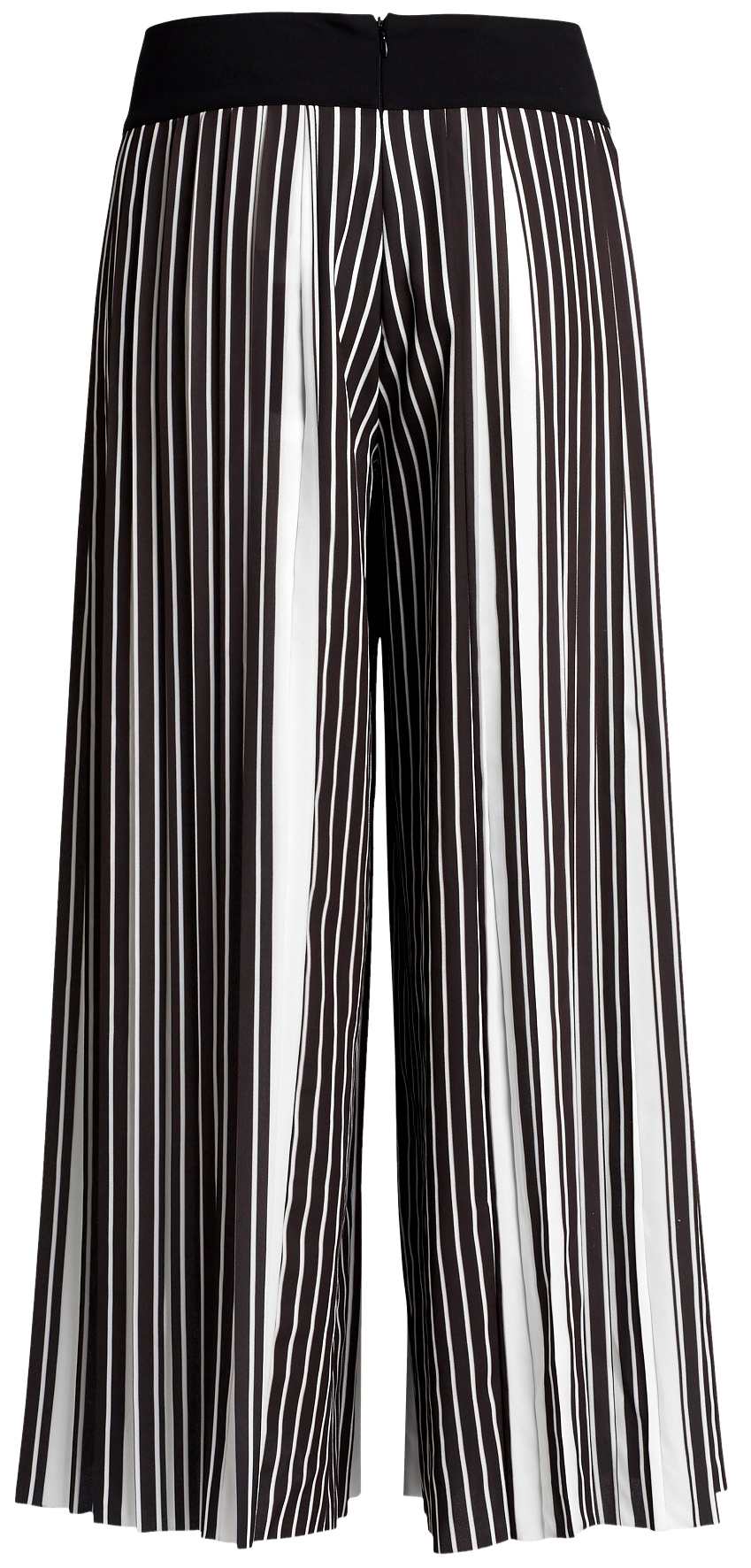 black pleated trousers