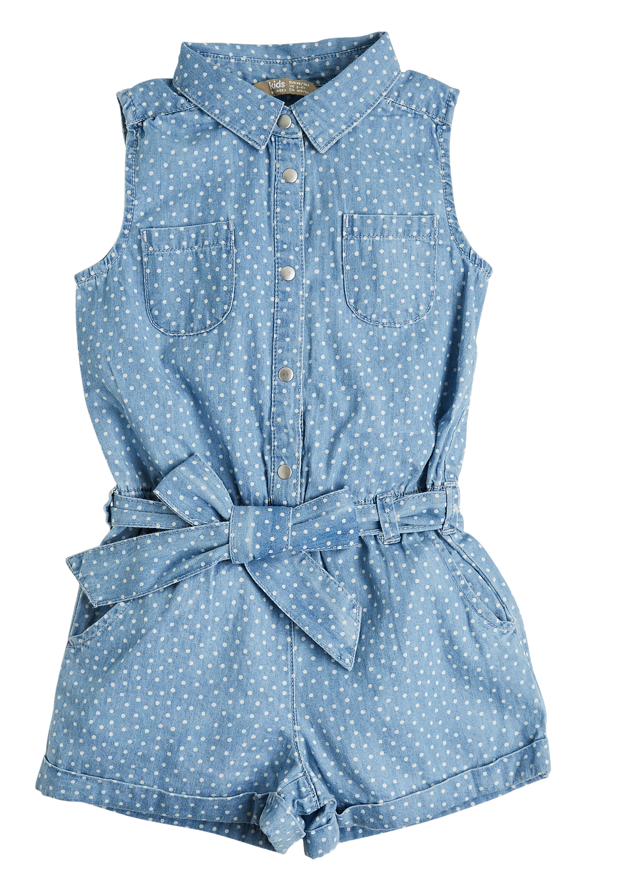 light blue denim playsuit