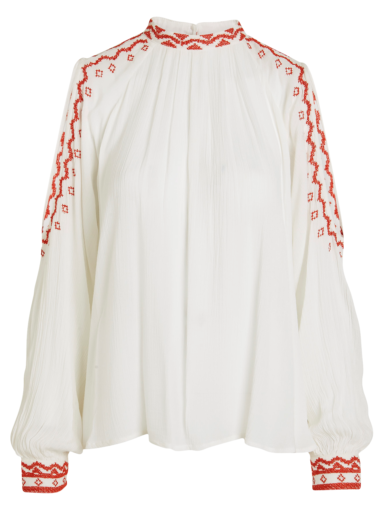 Bluse med bare skuldre