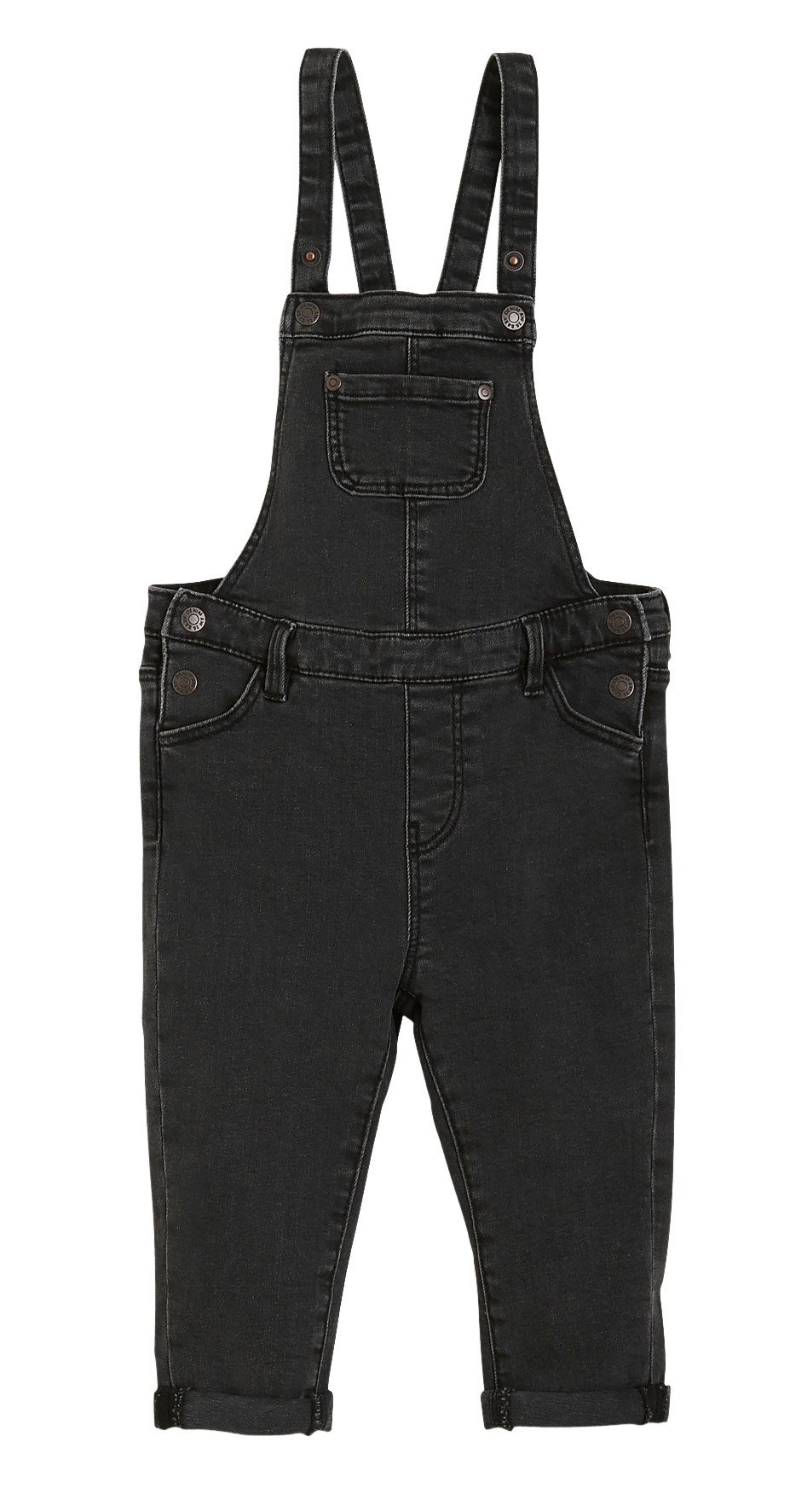 soft black dungarees
