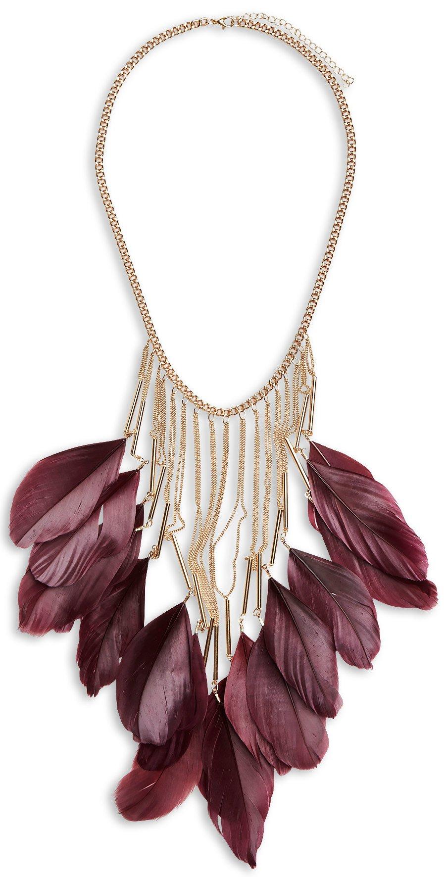 Halsband med fjädrar