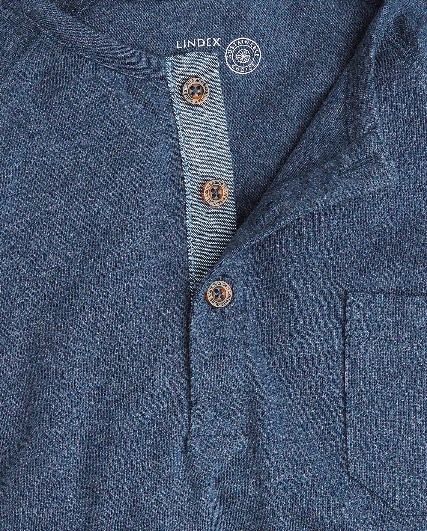 Waffle Henley - Indigo