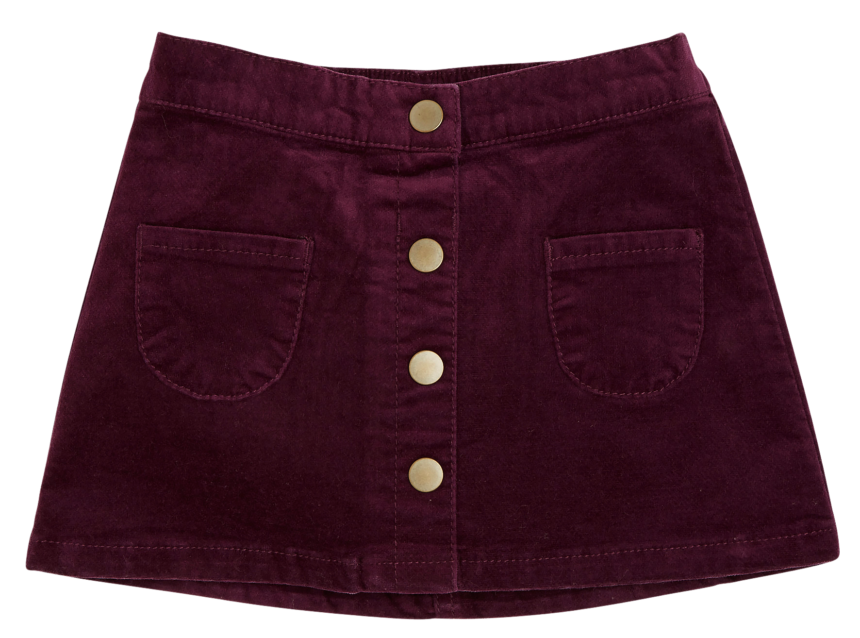 velvet button skirt