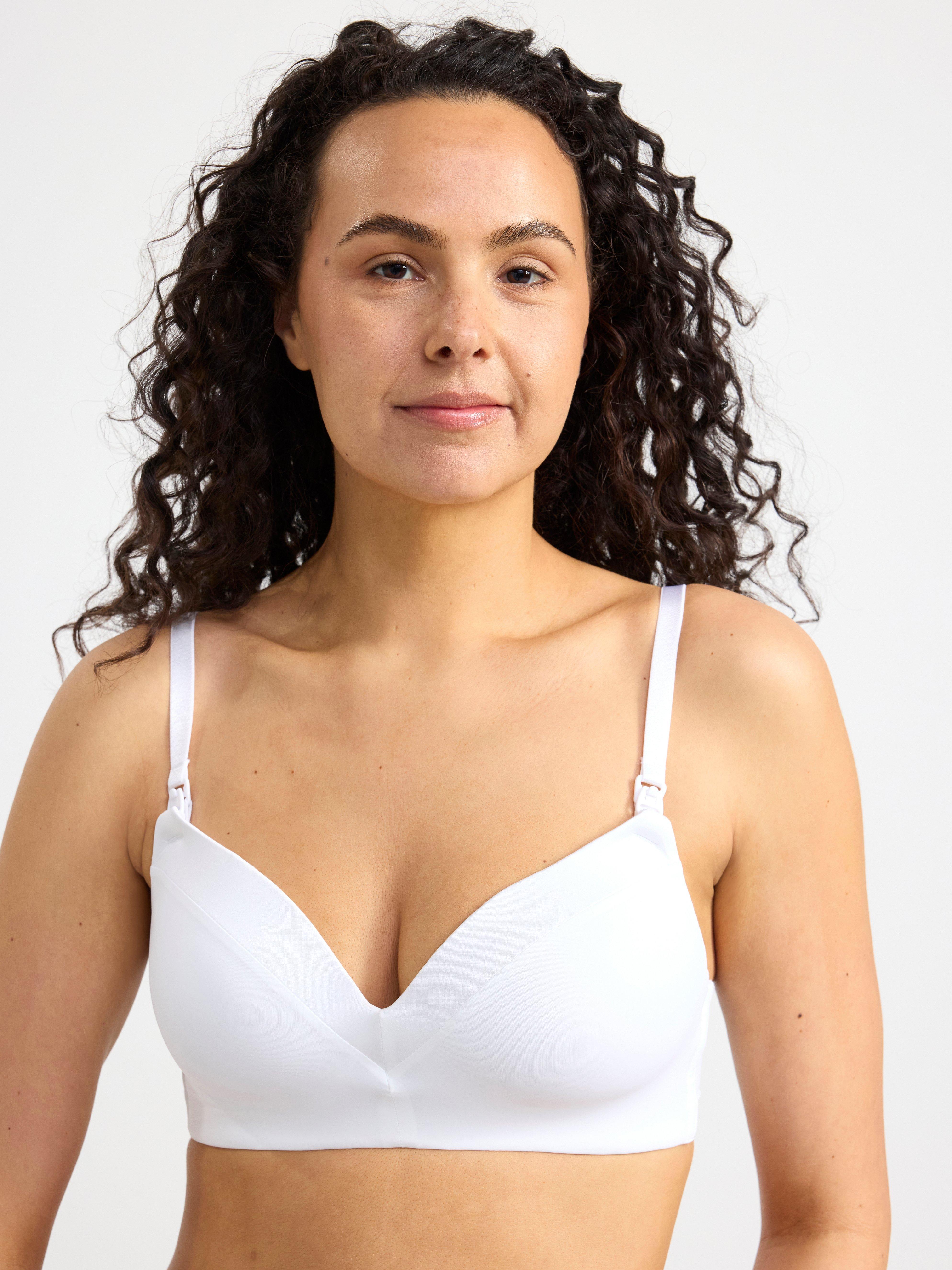 Lindex Maternity elastic nursing bra in white