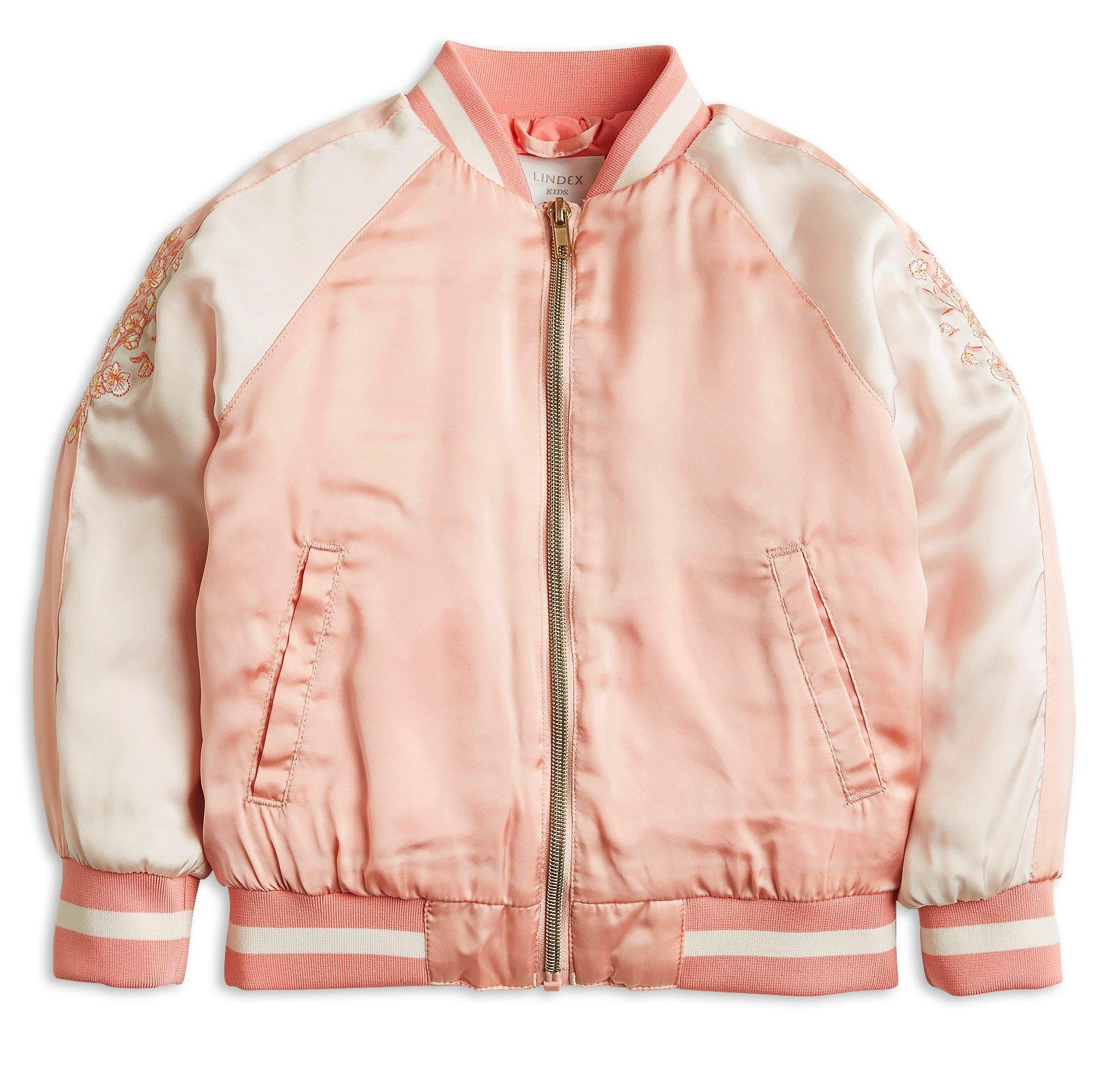 pink silk bomber jacket