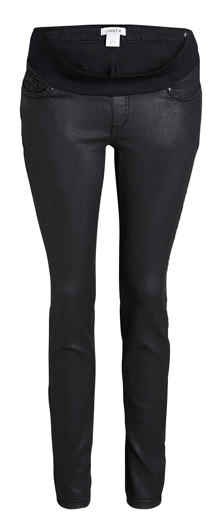 MOM Slim Coated Trousers Lindex