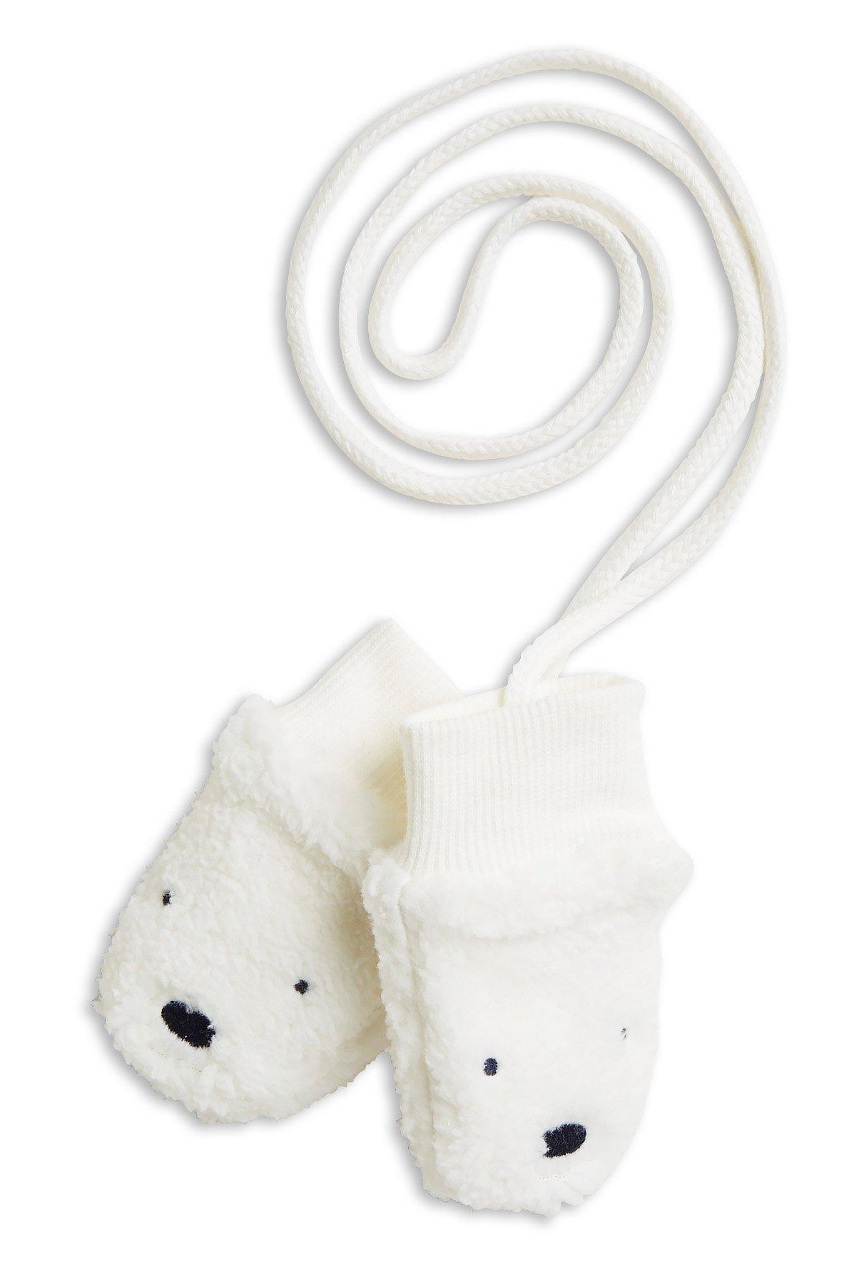 white toddler mittens