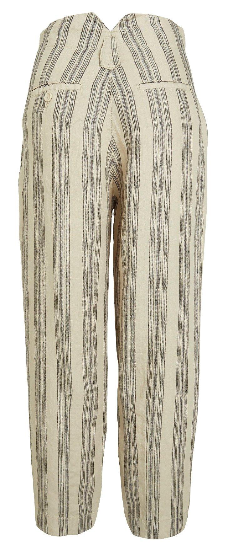 striped linen pants