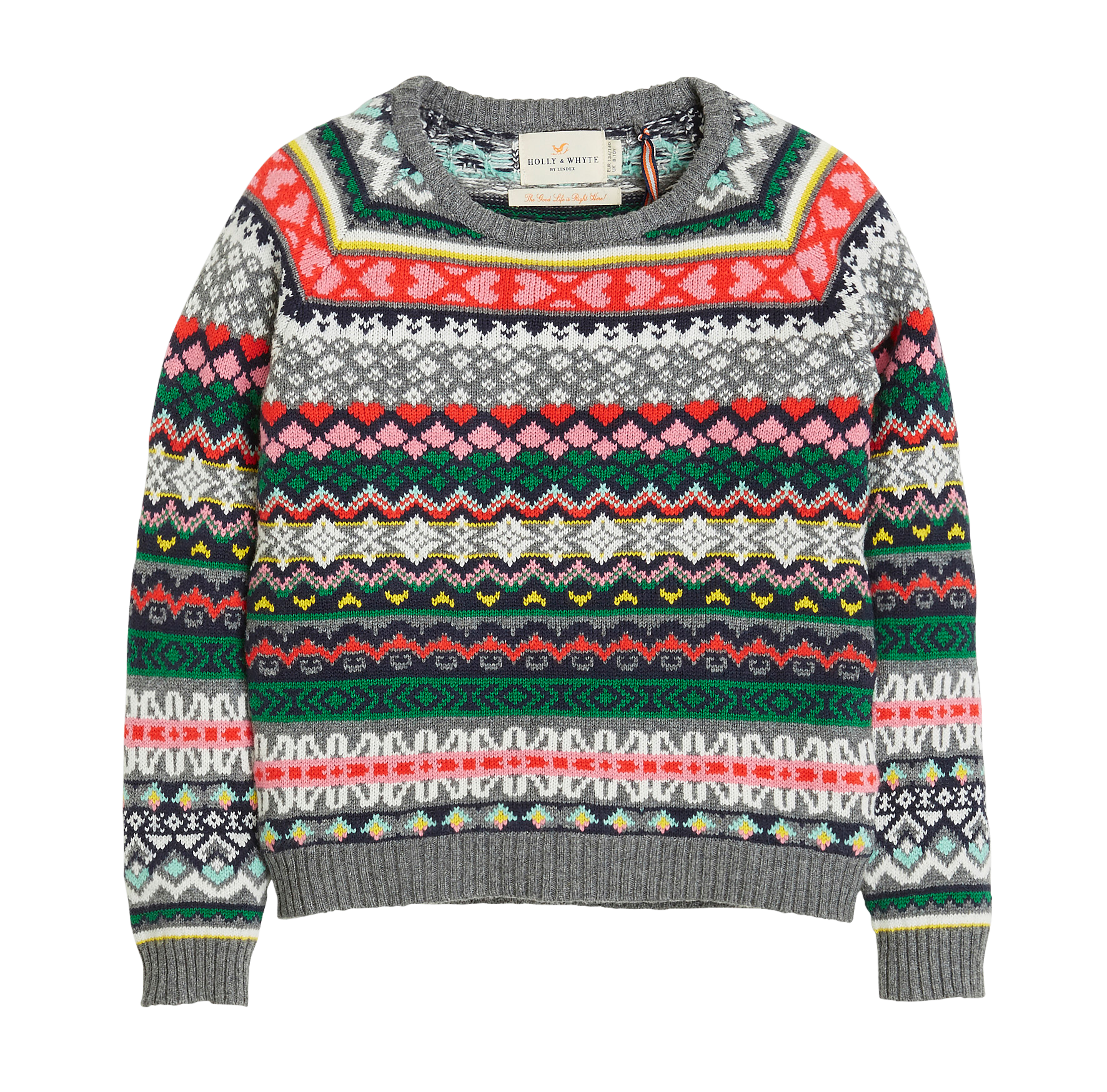 Jacquardstrikket genser