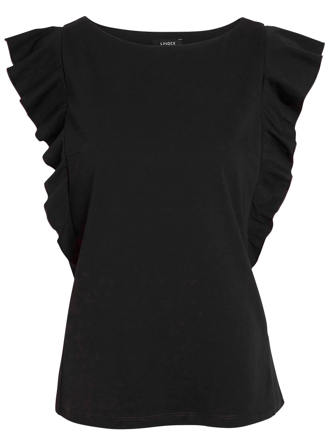 Ärmlös topp med volang