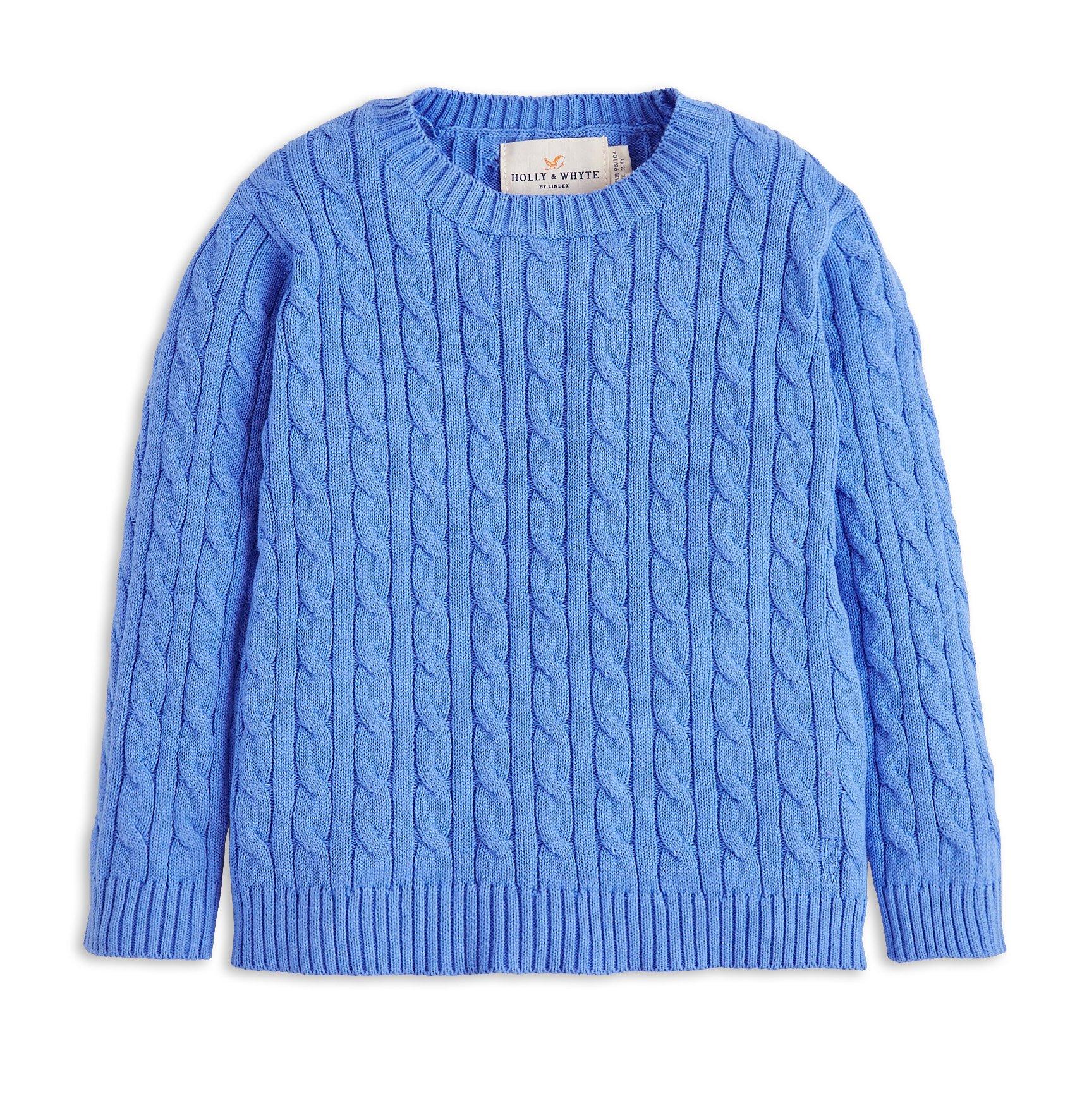 baby blue cable knit sweater