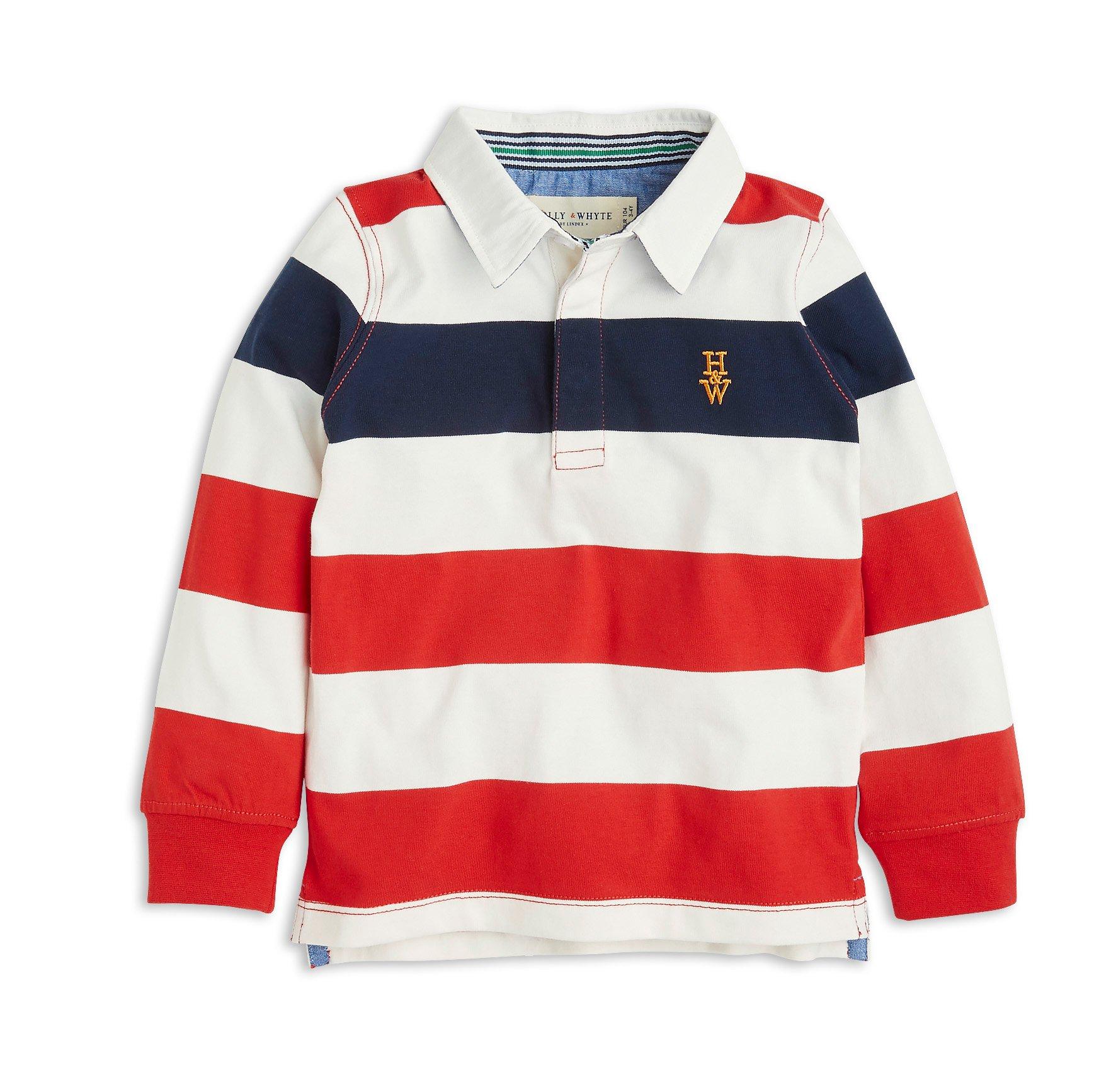 striped rugby polo