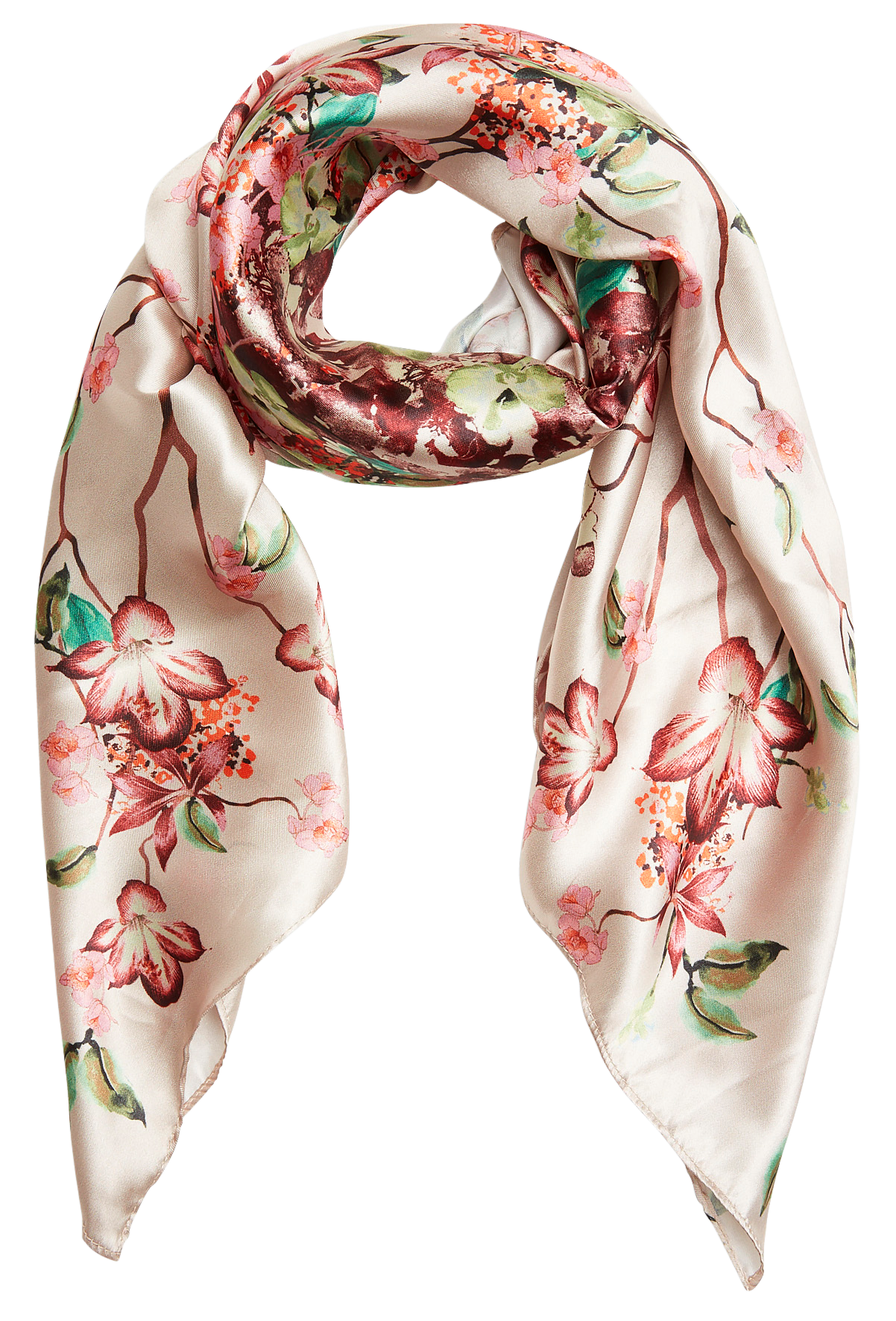 Patterned Satin Scarf