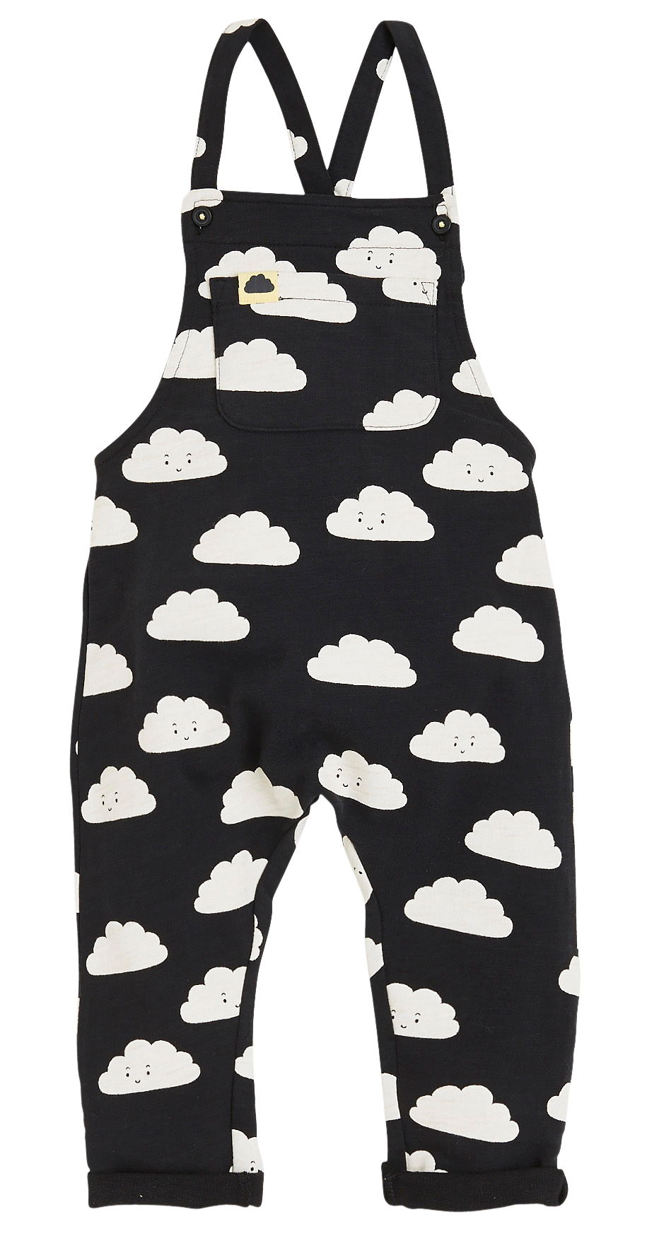 black jersey dungarees