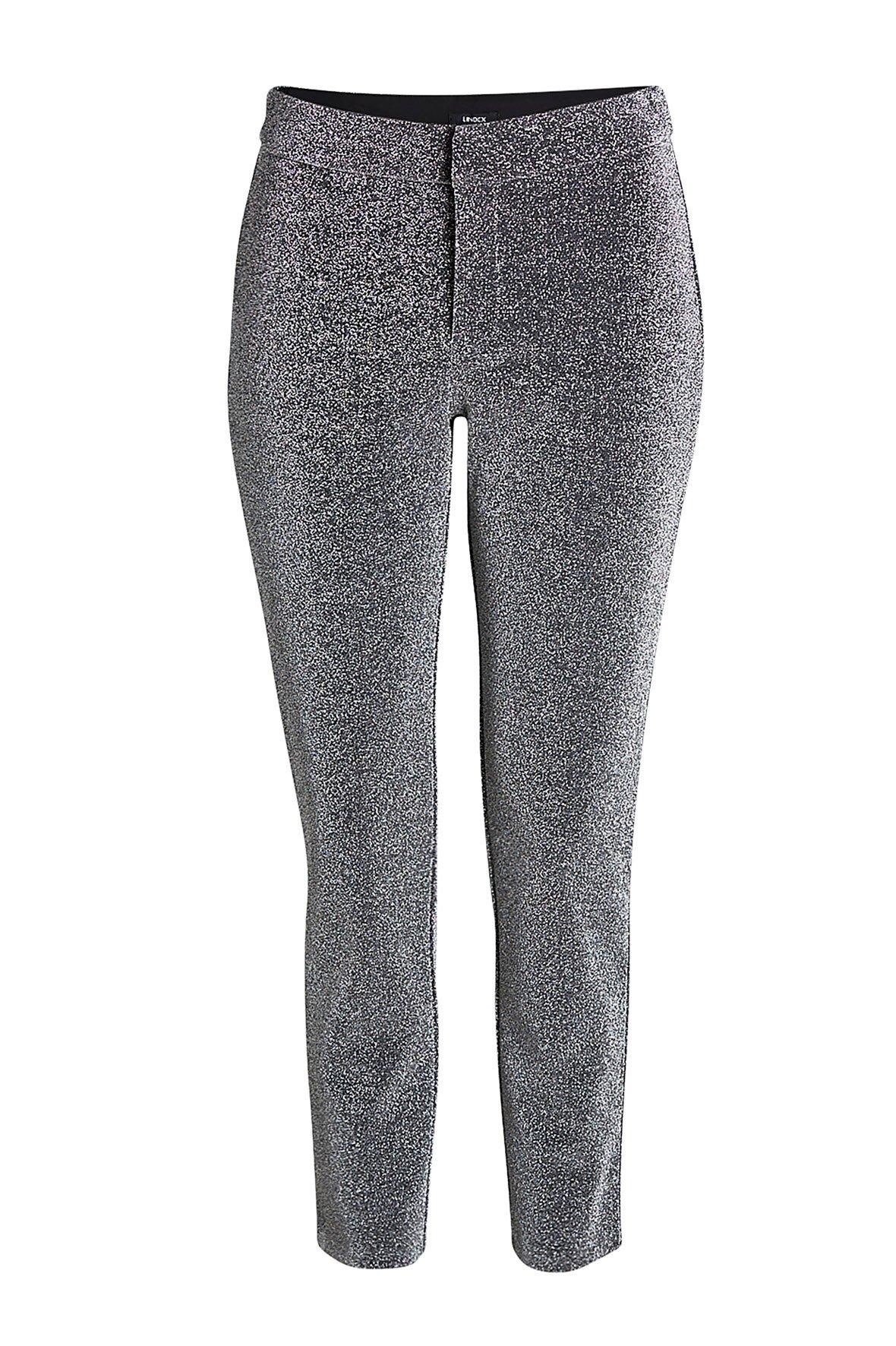 Glittrig ankellång byxa