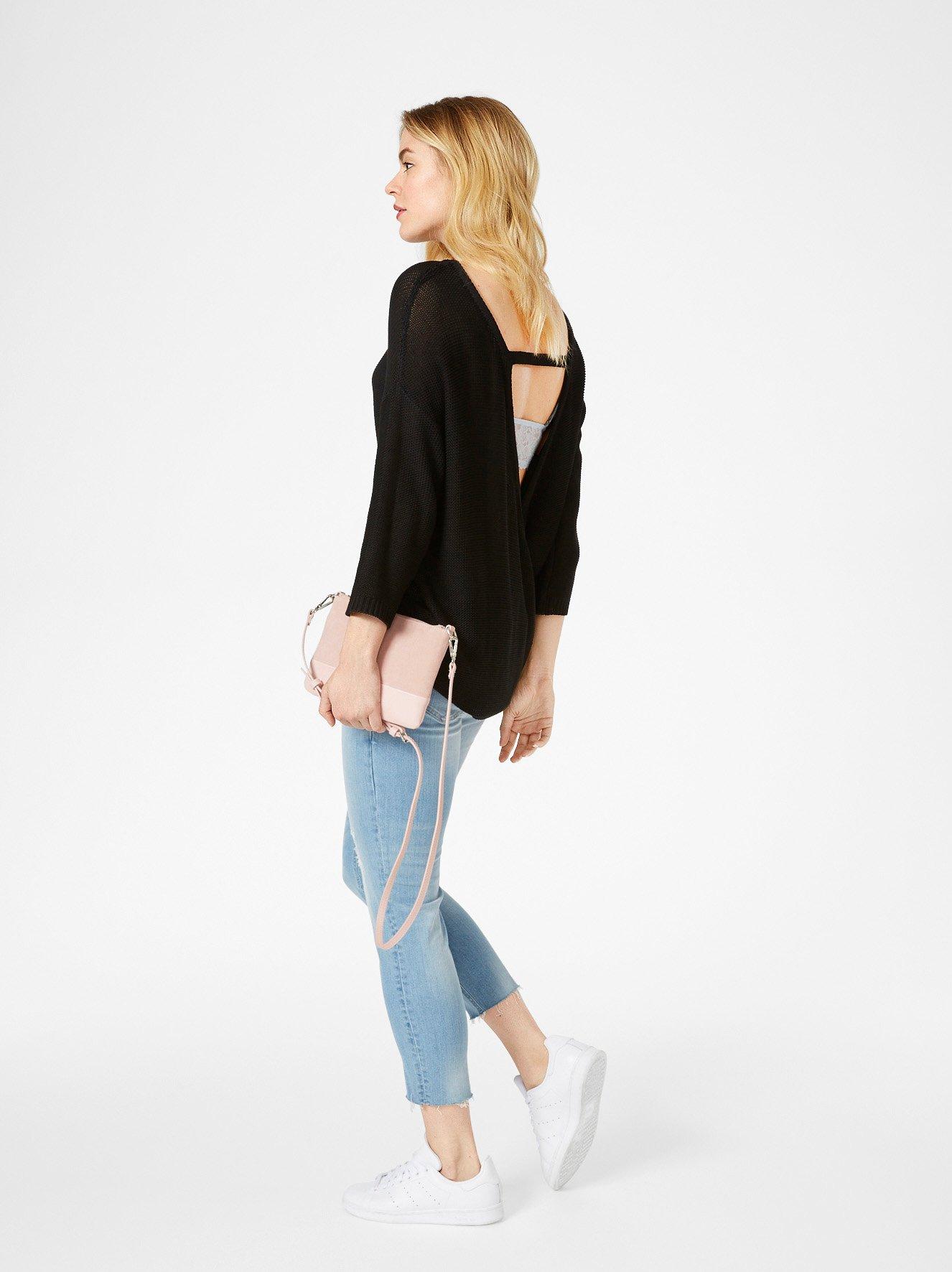 Express open back clearance sweater