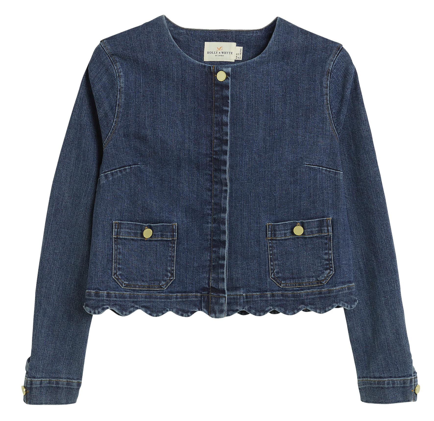 Jeansjacka med uddkant