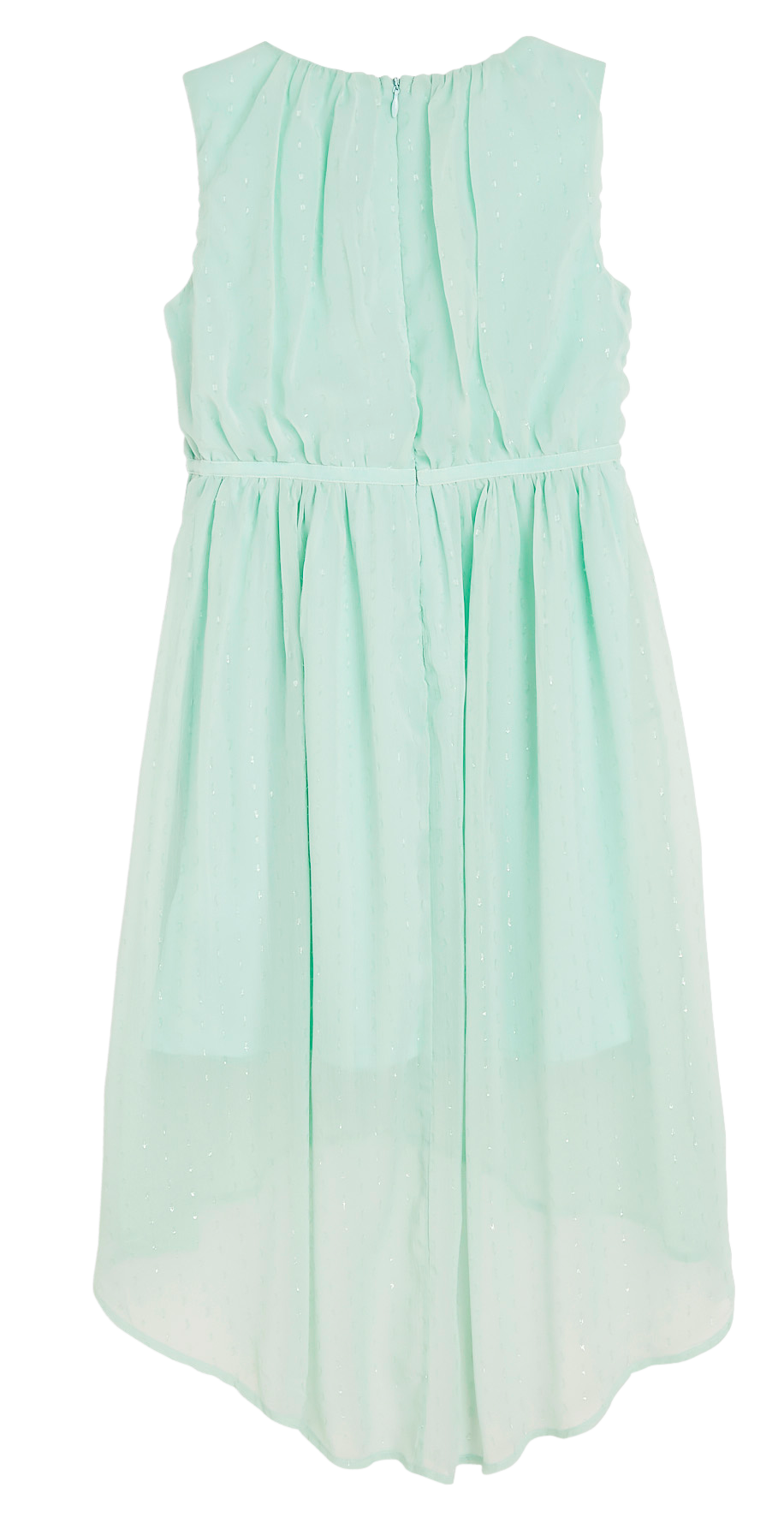 aqua chiffon dress