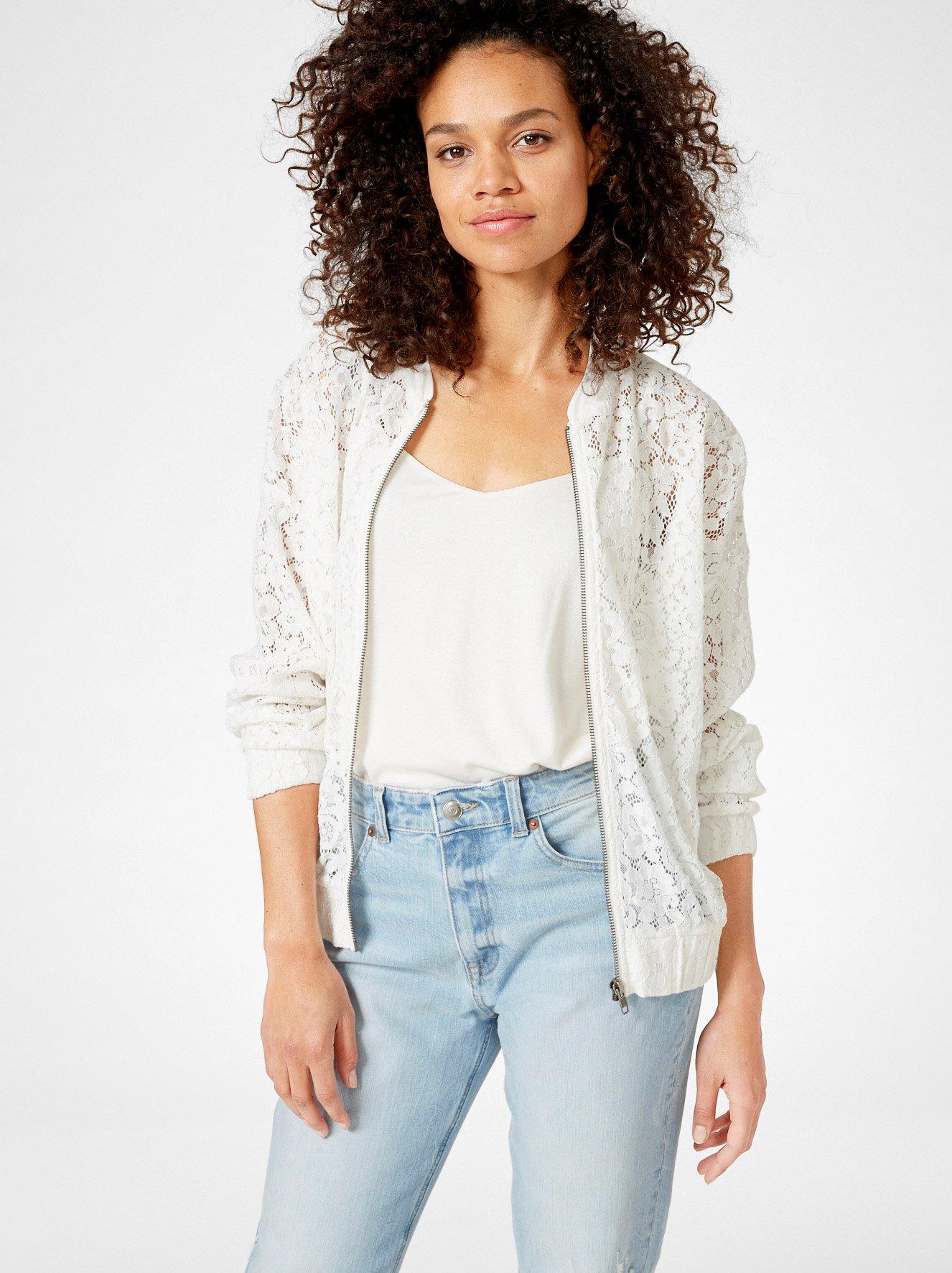 Lace Bomber Jacket
