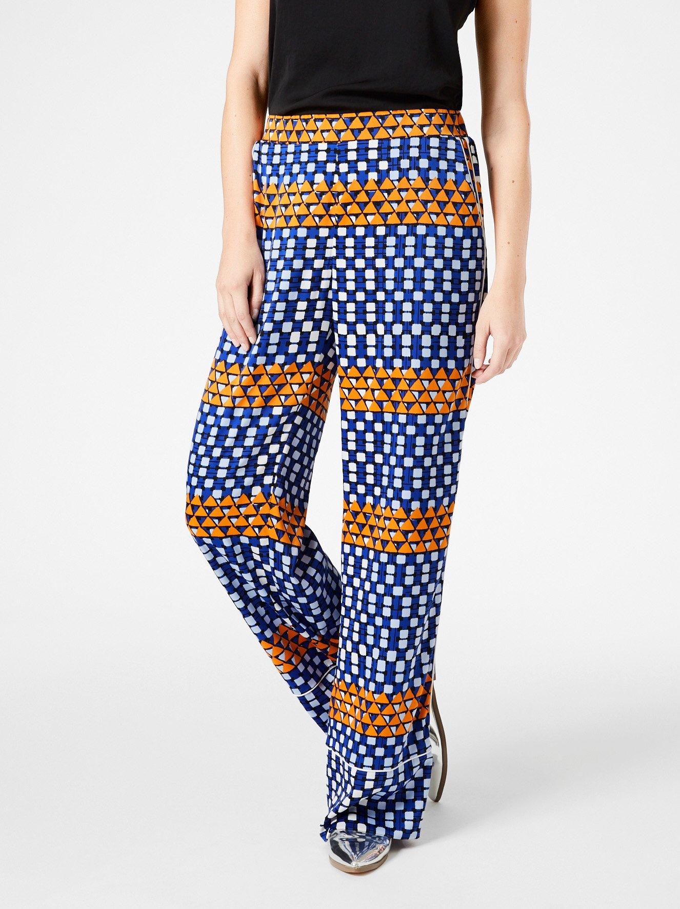 Wide Patterned Trousers