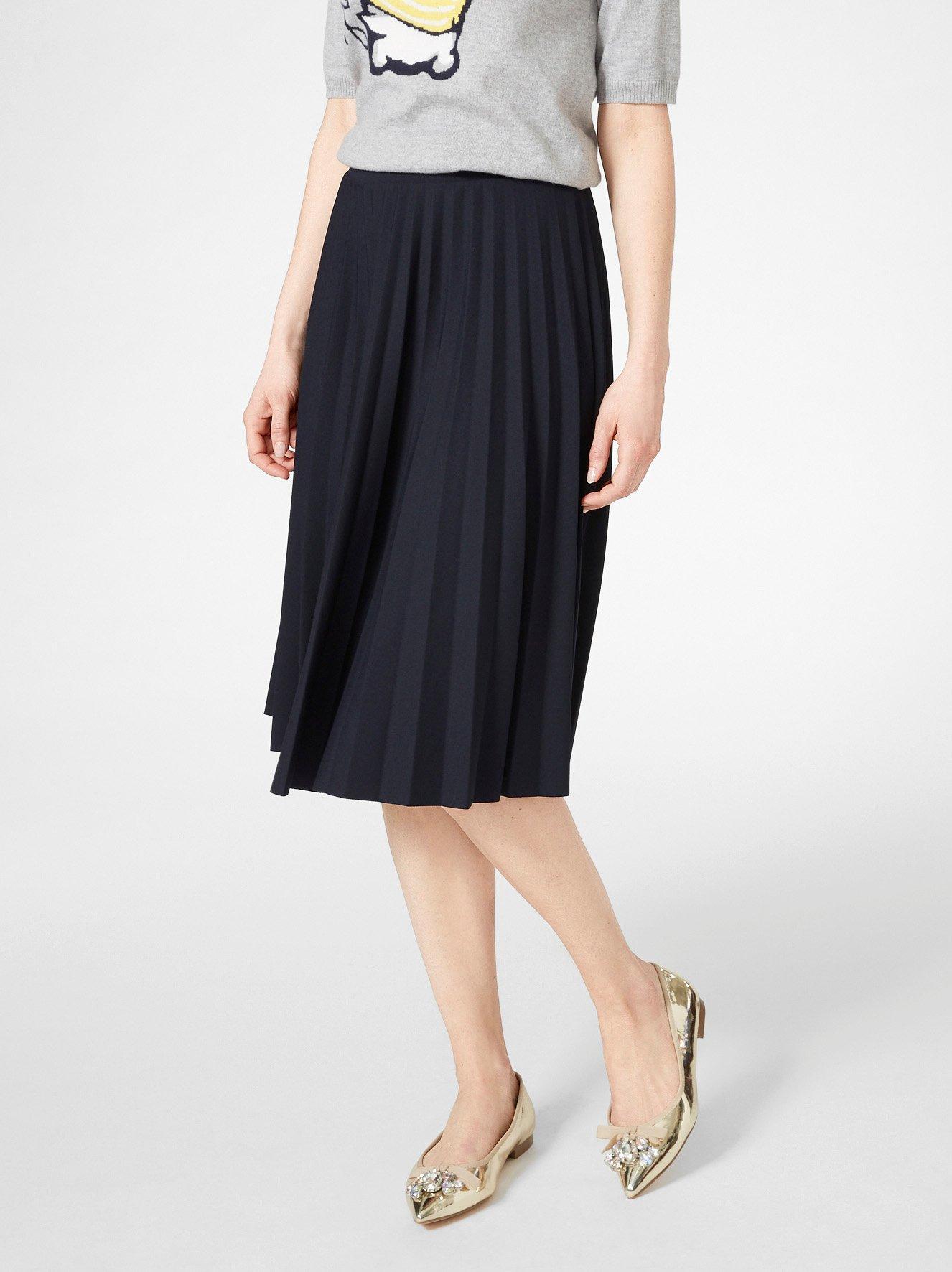 mid length pleated skirts size chart