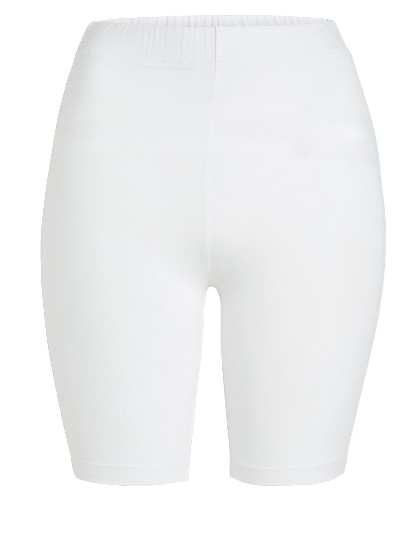 white biker shorts for women