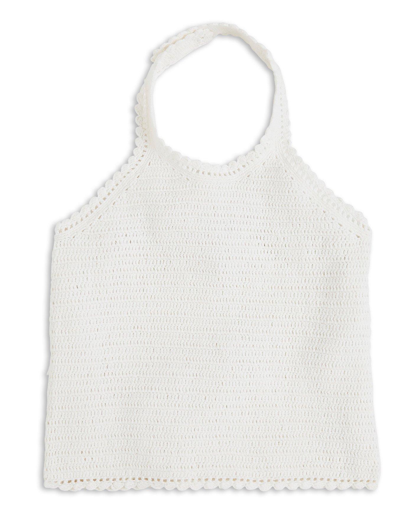 Virkad halterneck-topp