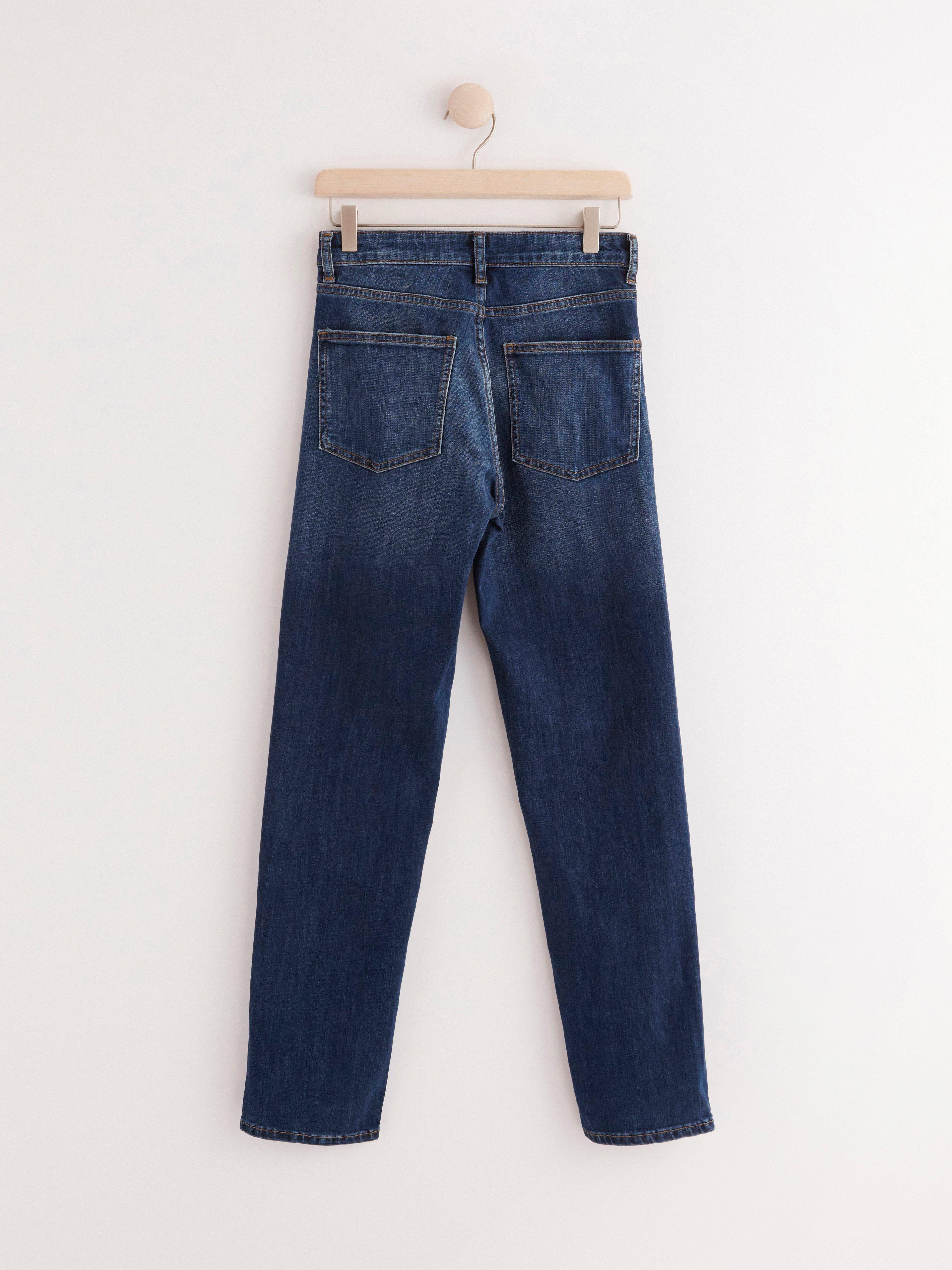 navy denim jeans