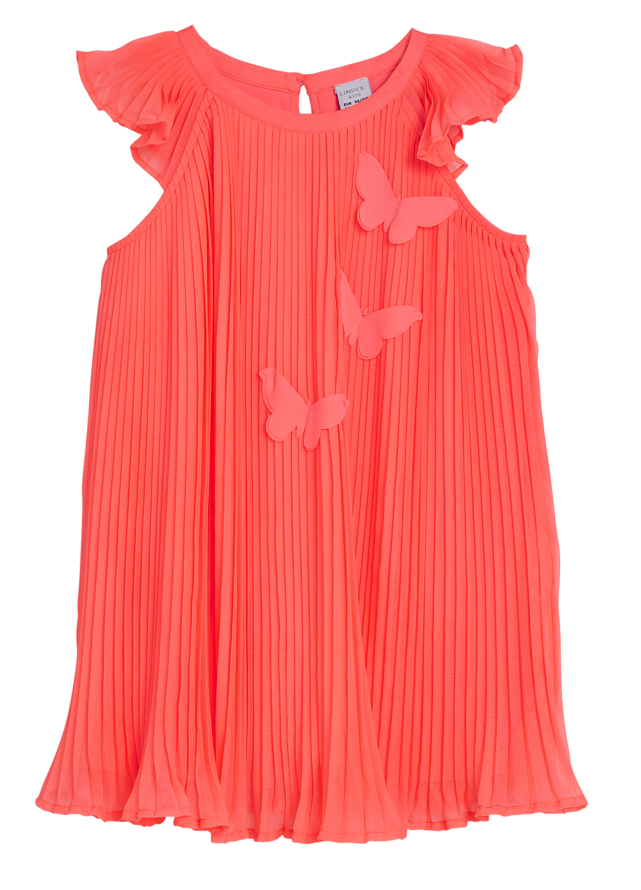 coral chiffon dress