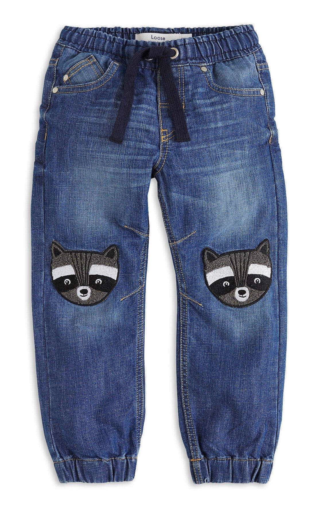 Loose Pull-on Jeans with Knee-patches Lindex