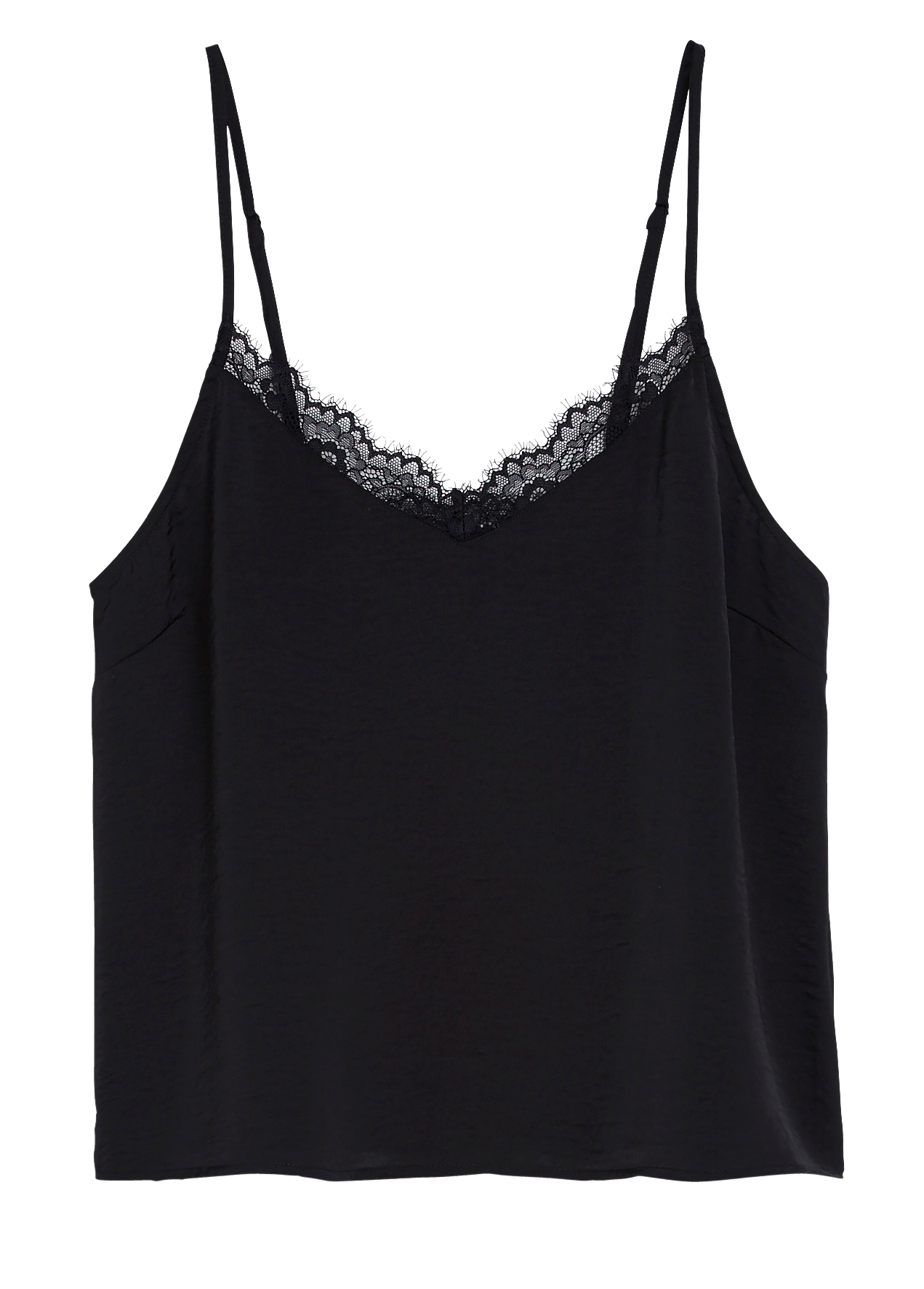 Satinlinne med spets