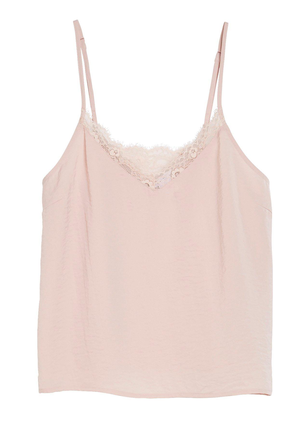 Satin Camisole Top with Lace