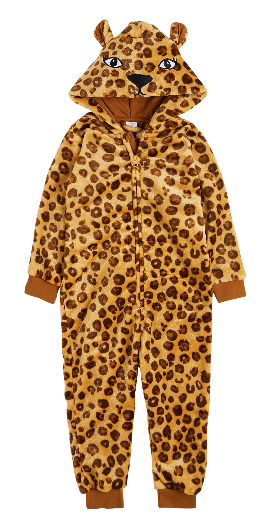 Leopard onesie i fleece