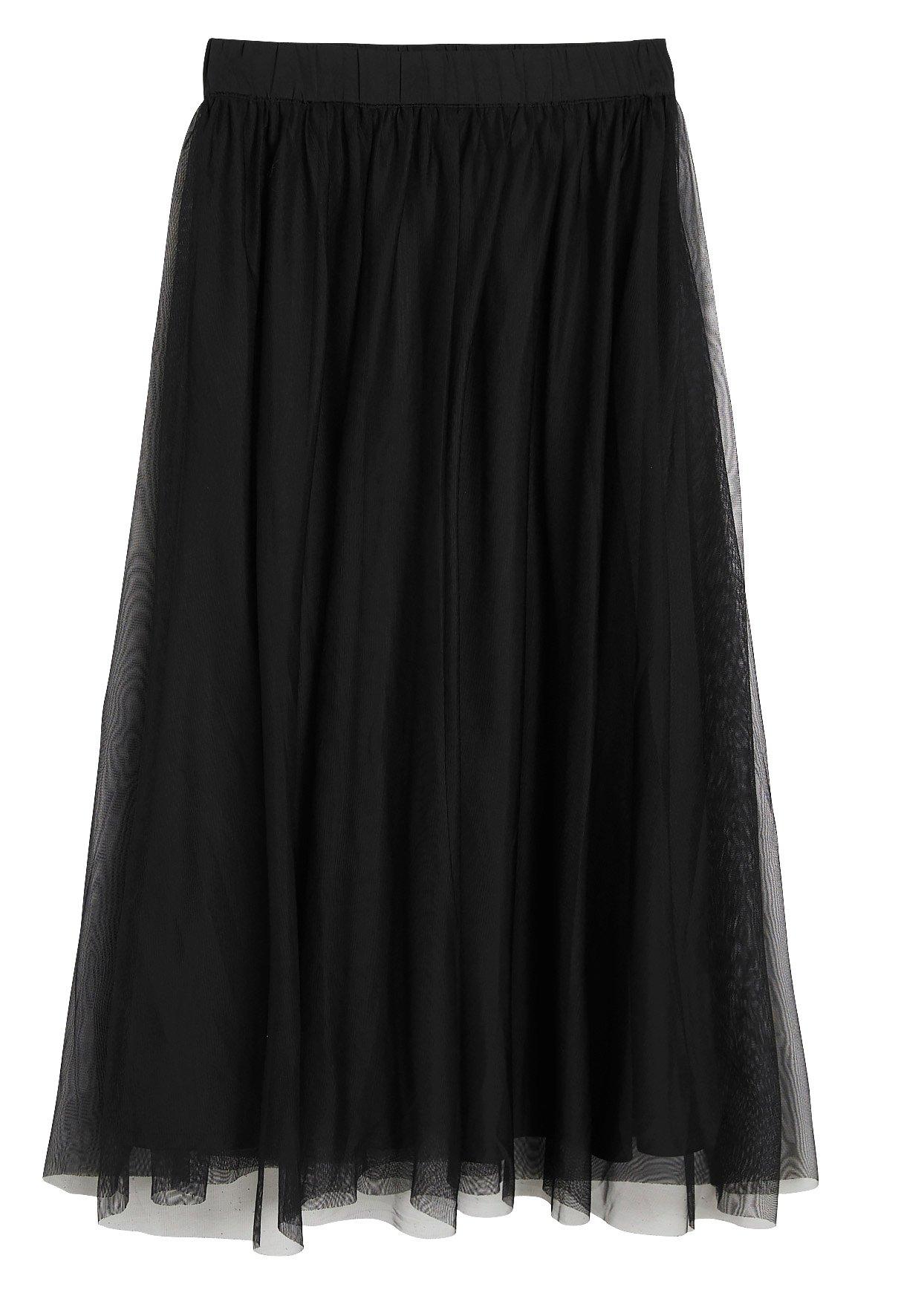black net maxi skirt