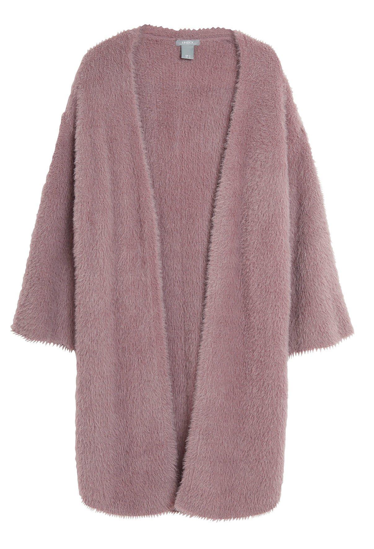 long feather cardigan