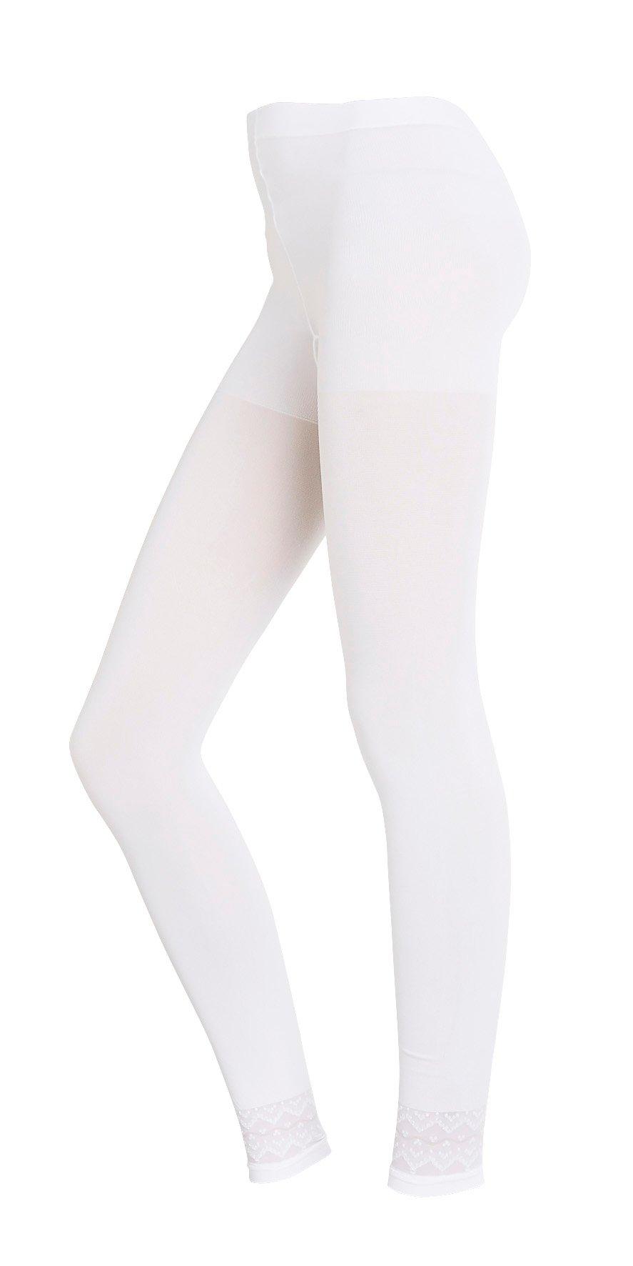 Leggings med spets 80 denier