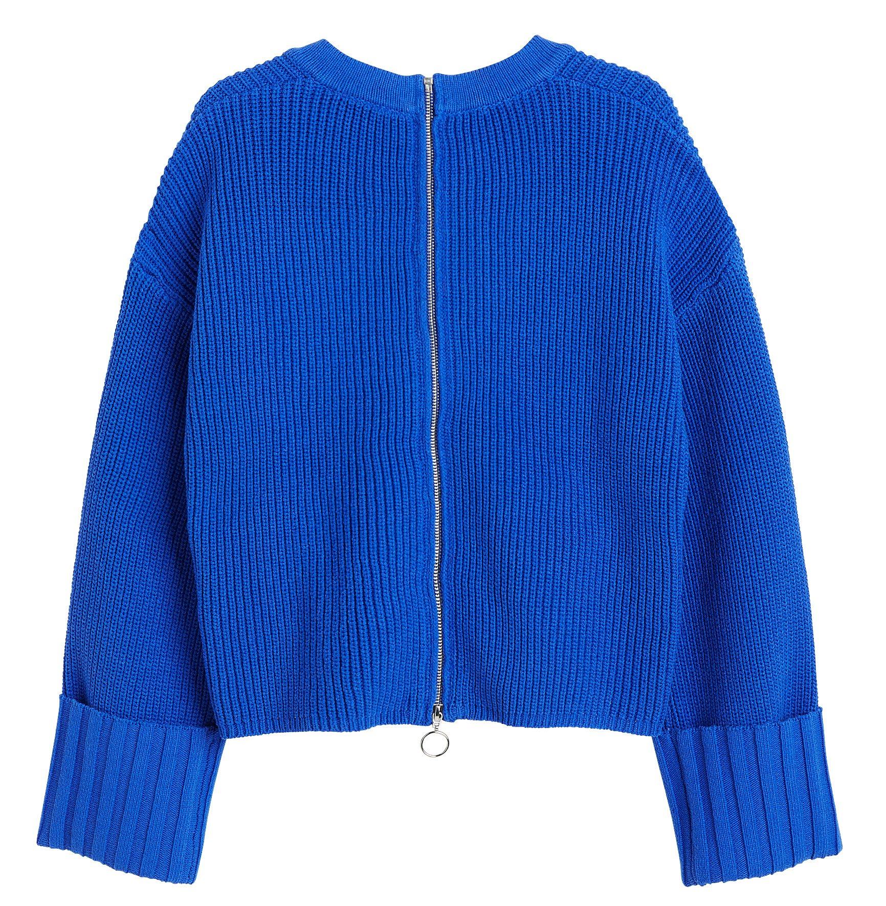 Knitted Sweater with Zip