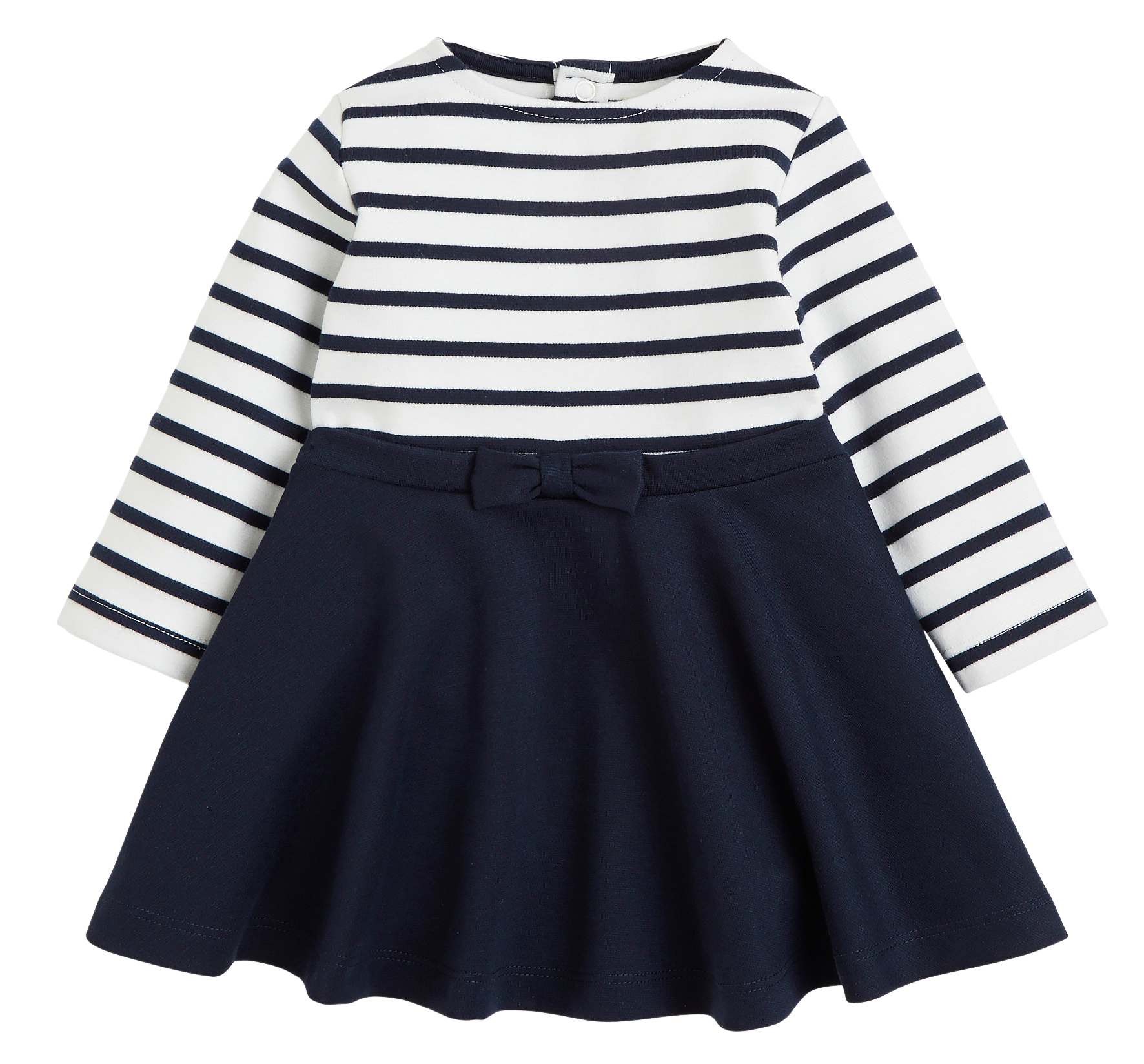 Randig klänning med rosett