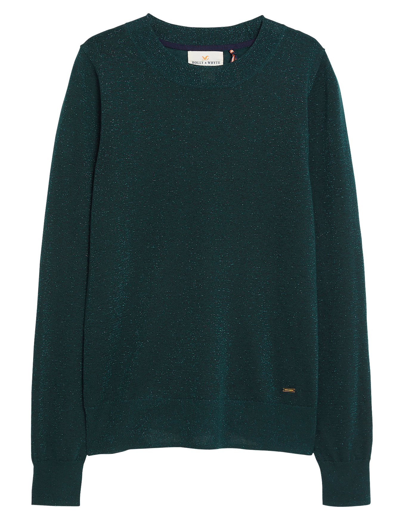 Finstrikket genser med glitter