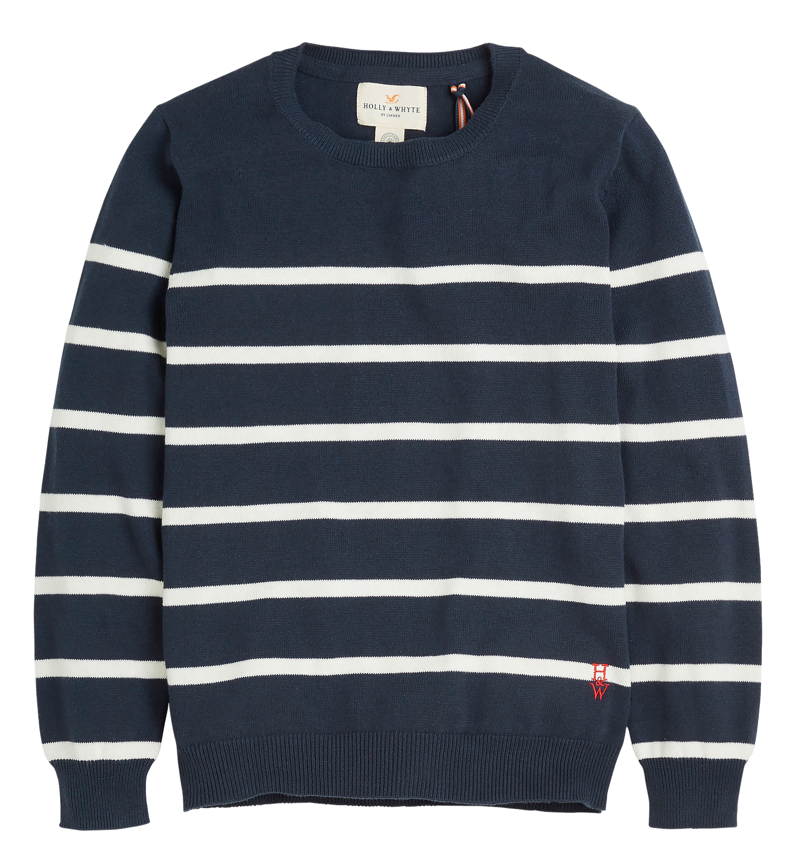 Finstickad tröja i bomull