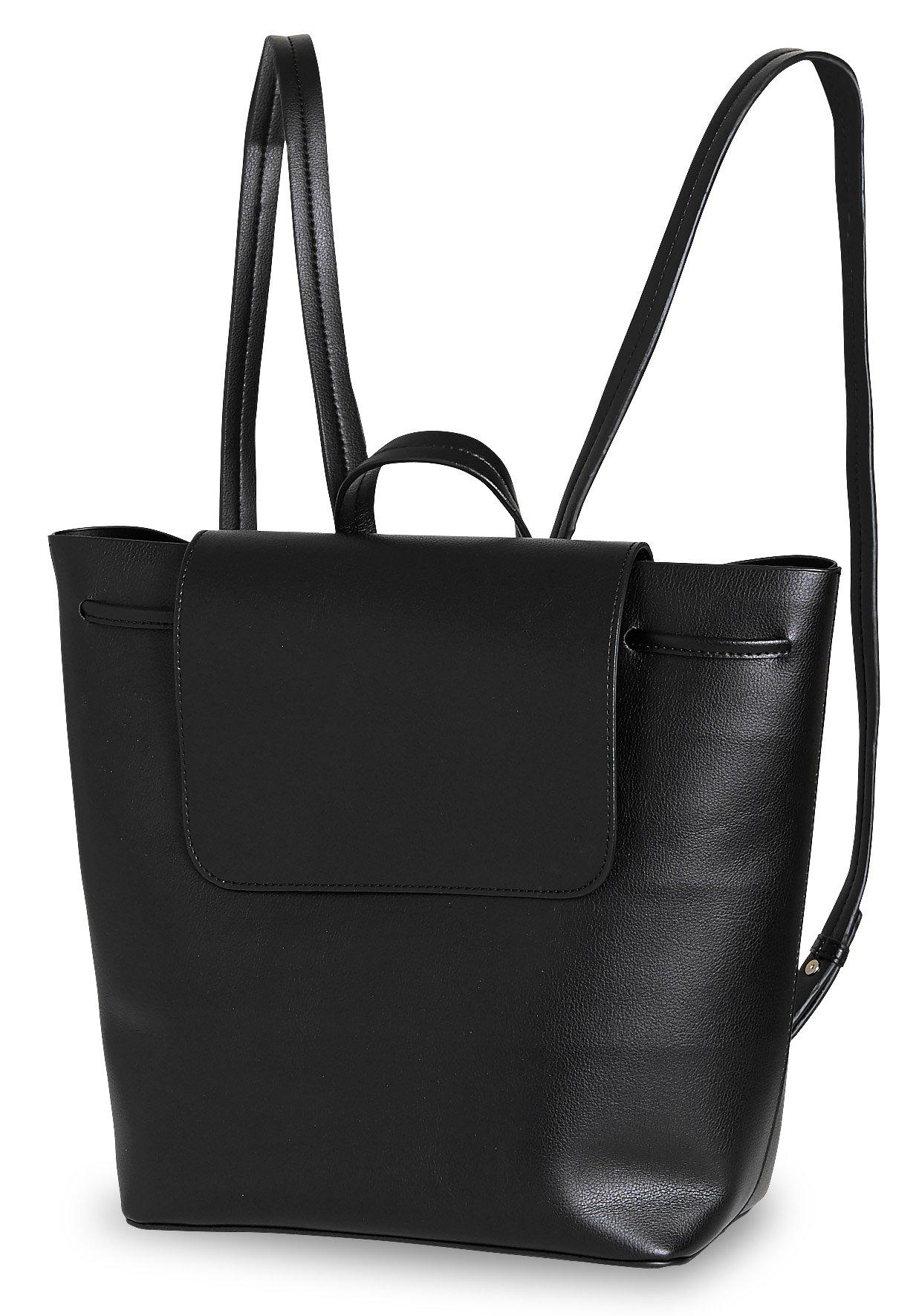 Faux-leather Backpack