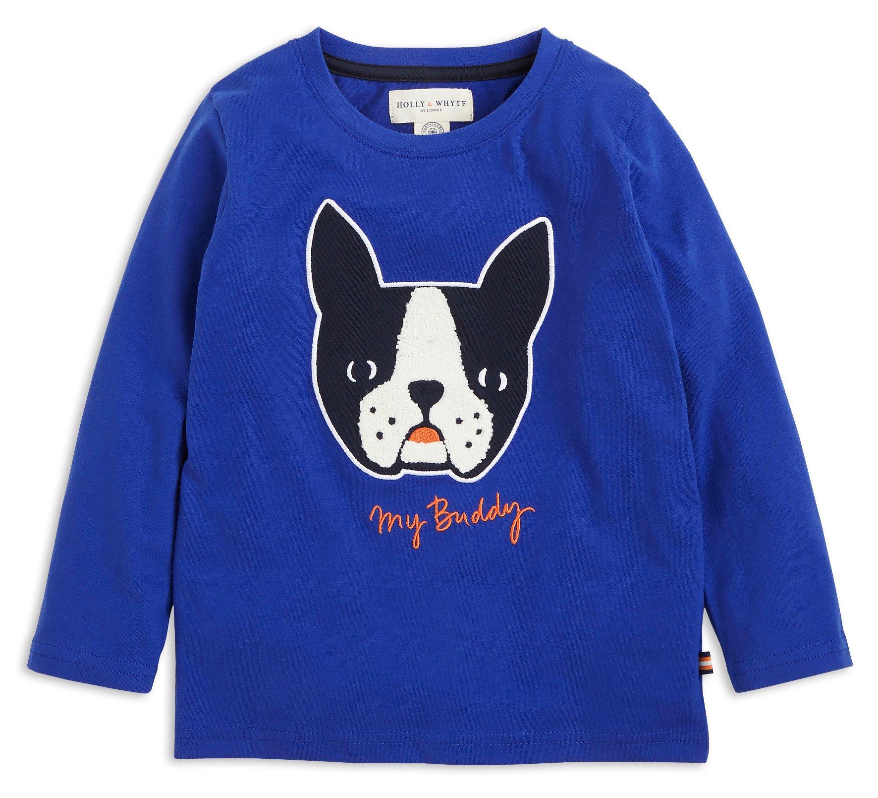 Langermet topp med hundemotiv