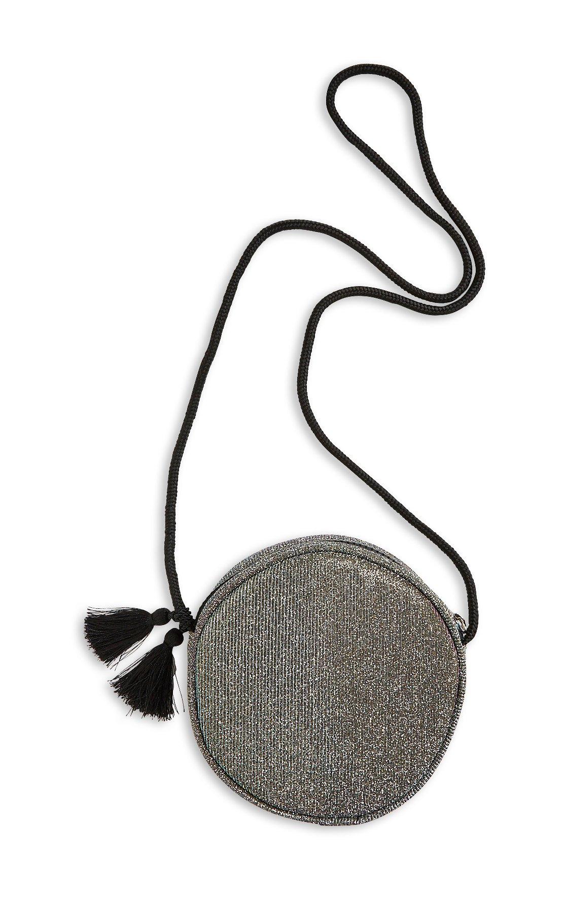Rund glitterveske