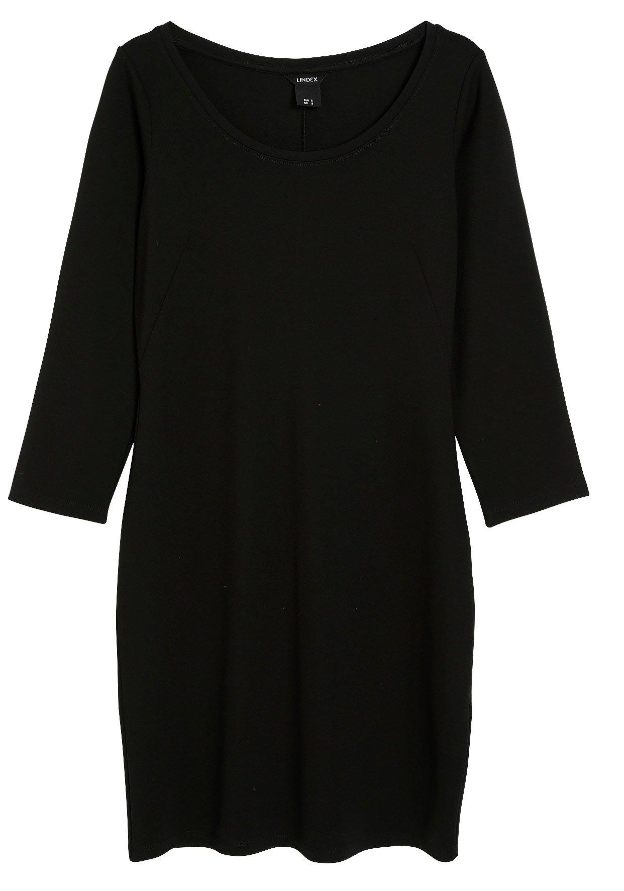 black jersey tunic dress