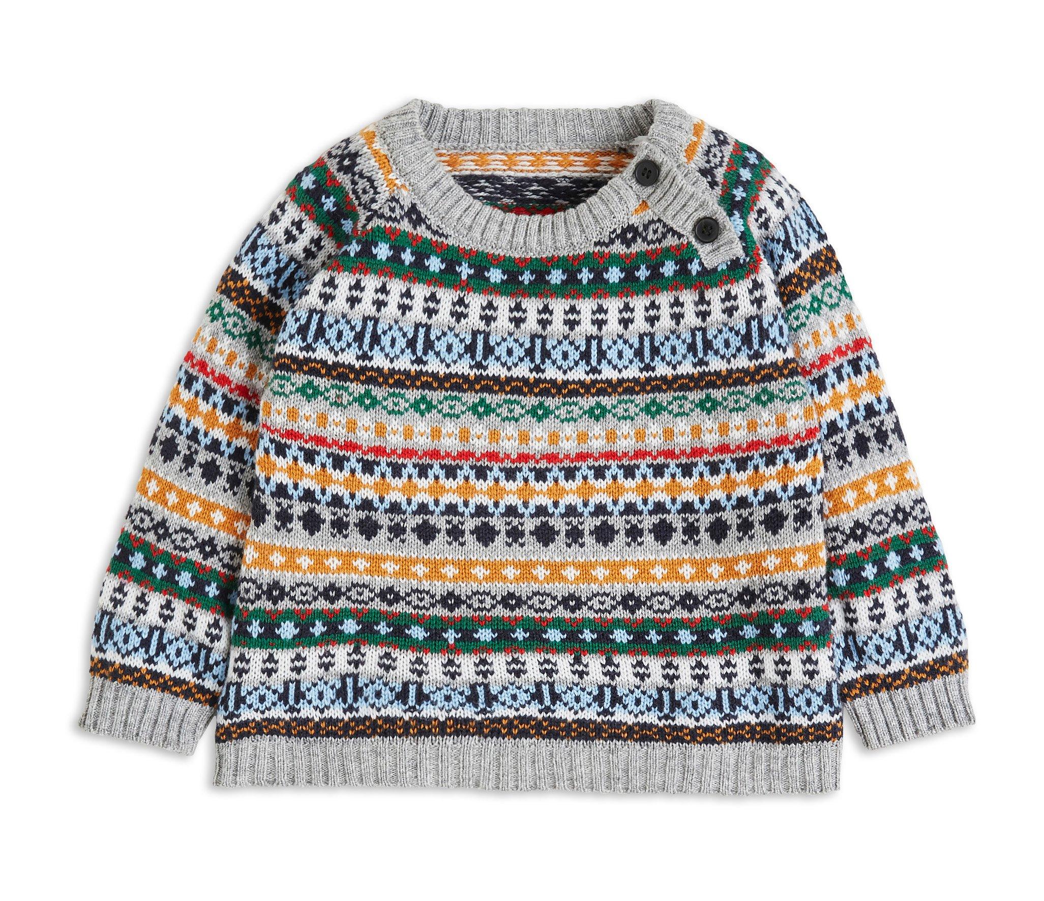 jacquard knit cardigan