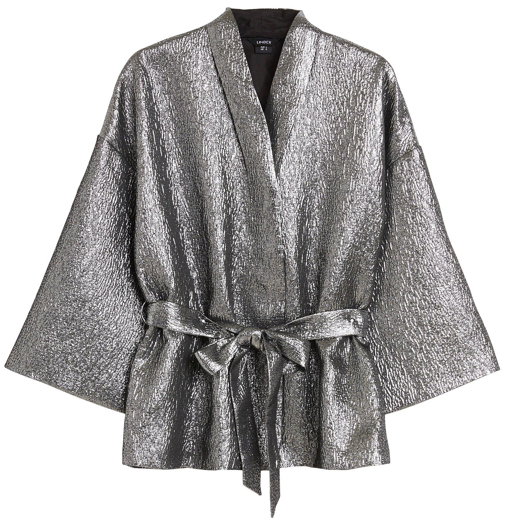 Metallic on sale kimono jacket