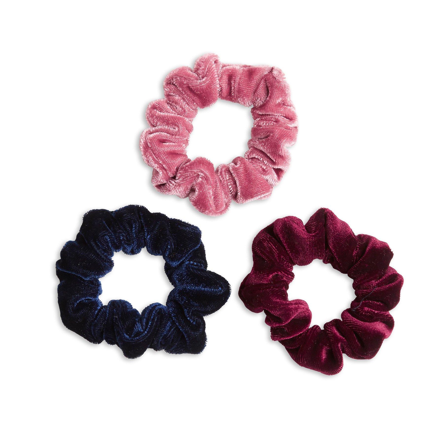 Sametové gumičky do vlasů, 3 kusy