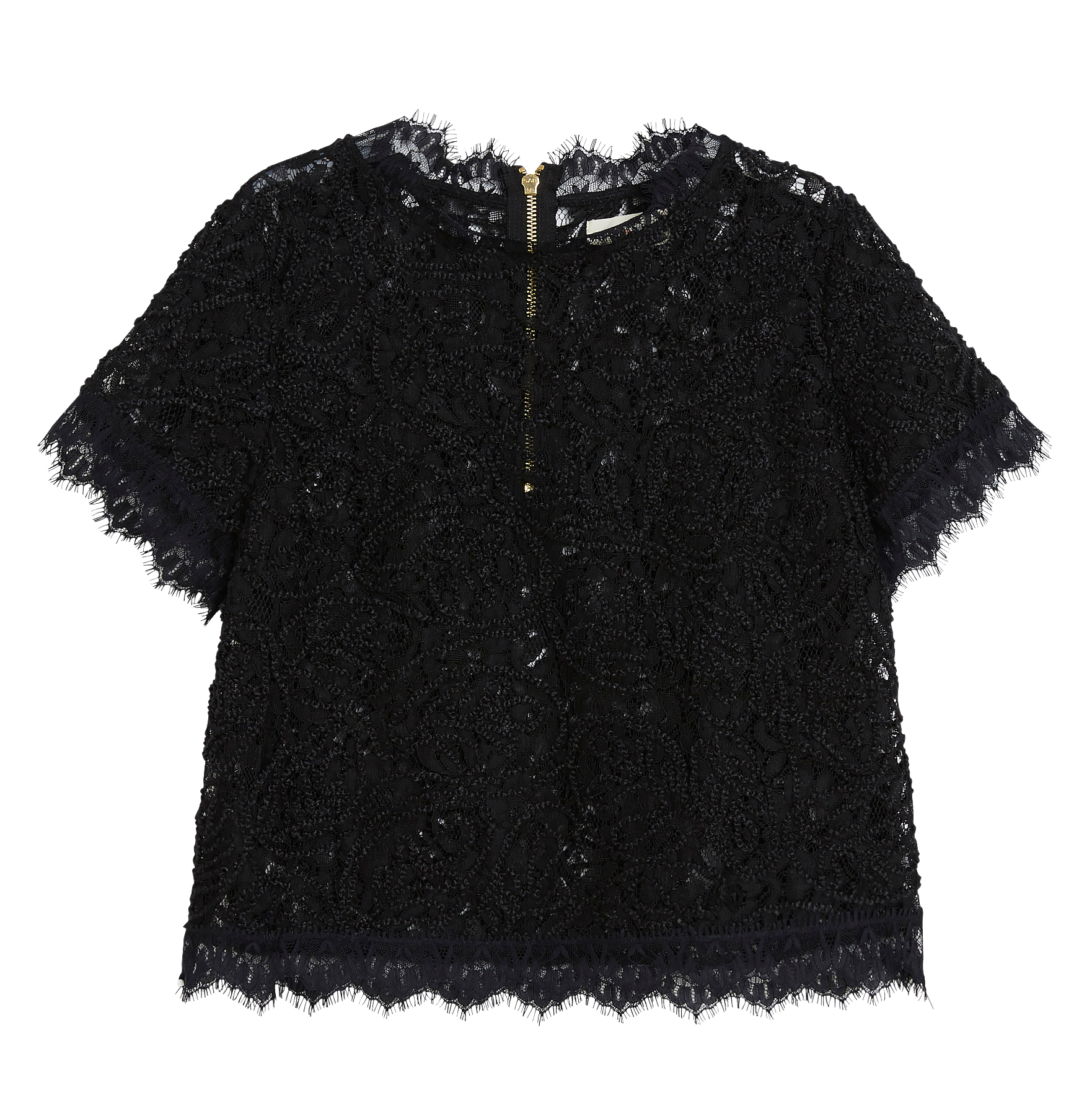 Blus i broderad spets